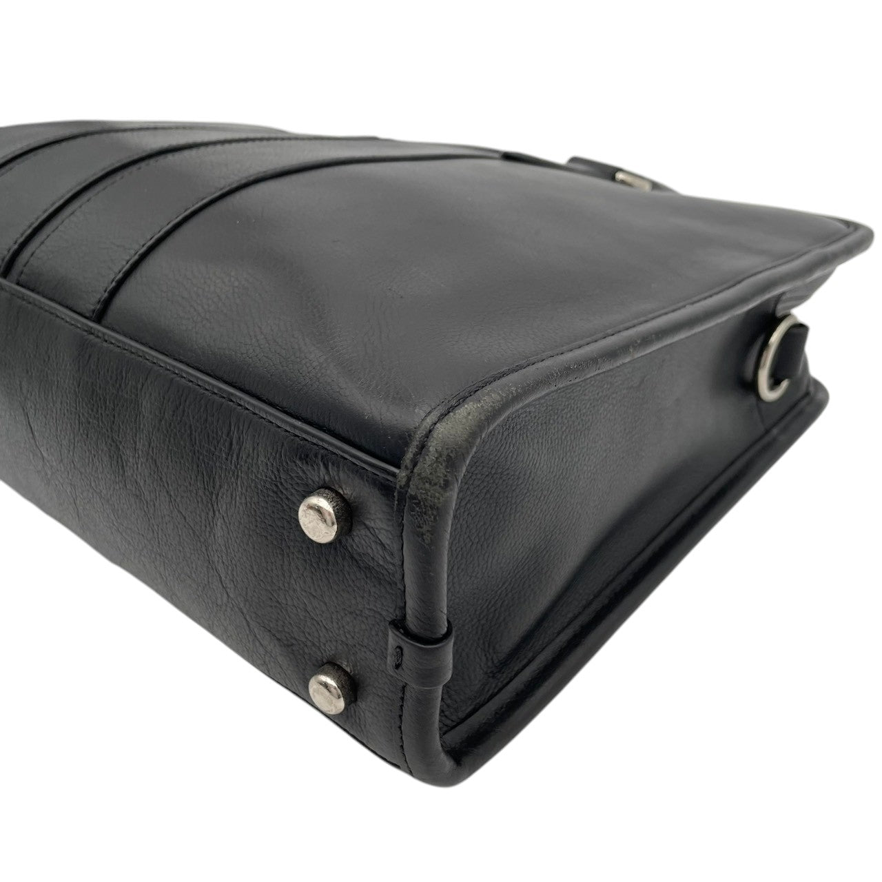COACH コーチ Metropolitan メトロポリタン ブリーフケース ビジネスバッグ 2way レザー ブラック メンズ シルバー金具 A4収納 PC収納 通勤 ショルダー ハンドバッグ 書類 仕事 s83