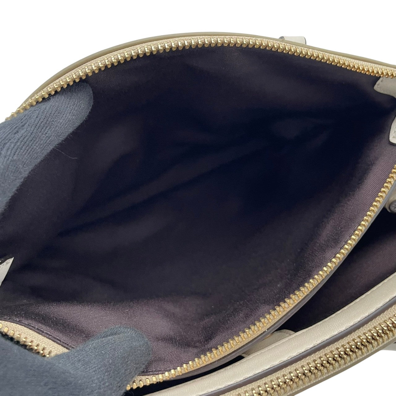 美品 COACH コーチ シグネチャー PVC キャンバス レザー 2WAY ショルダーバッグ ハンドバッグ ベージュ アイボリー ゴールド金具 斜め掛け 軽量 上品 通勤 デイリー A4 フィリピン製 F58291 S88