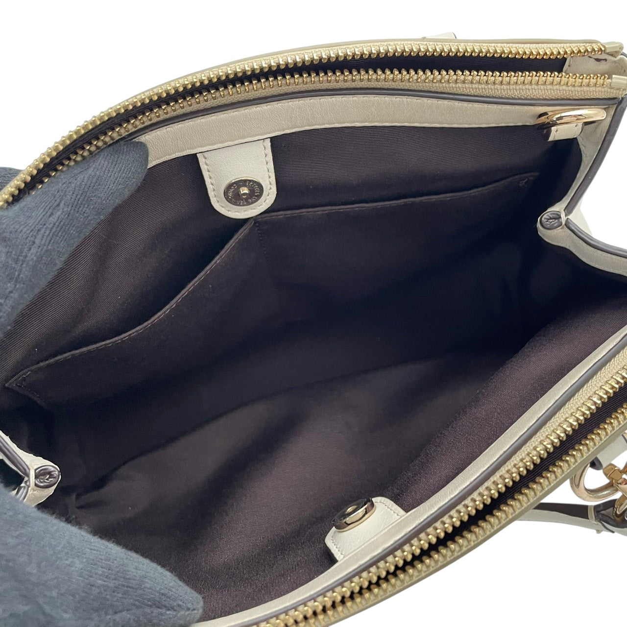 美品 COACH コーチ シグネチャー PVC キャンバス レザー 2WAY ショルダーバッグ ハンドバッグ ベージュ アイボリー ゴールド金具 斜め掛け 軽量 上品 通勤 デイリー A4 フィリピン製 F58291 S88