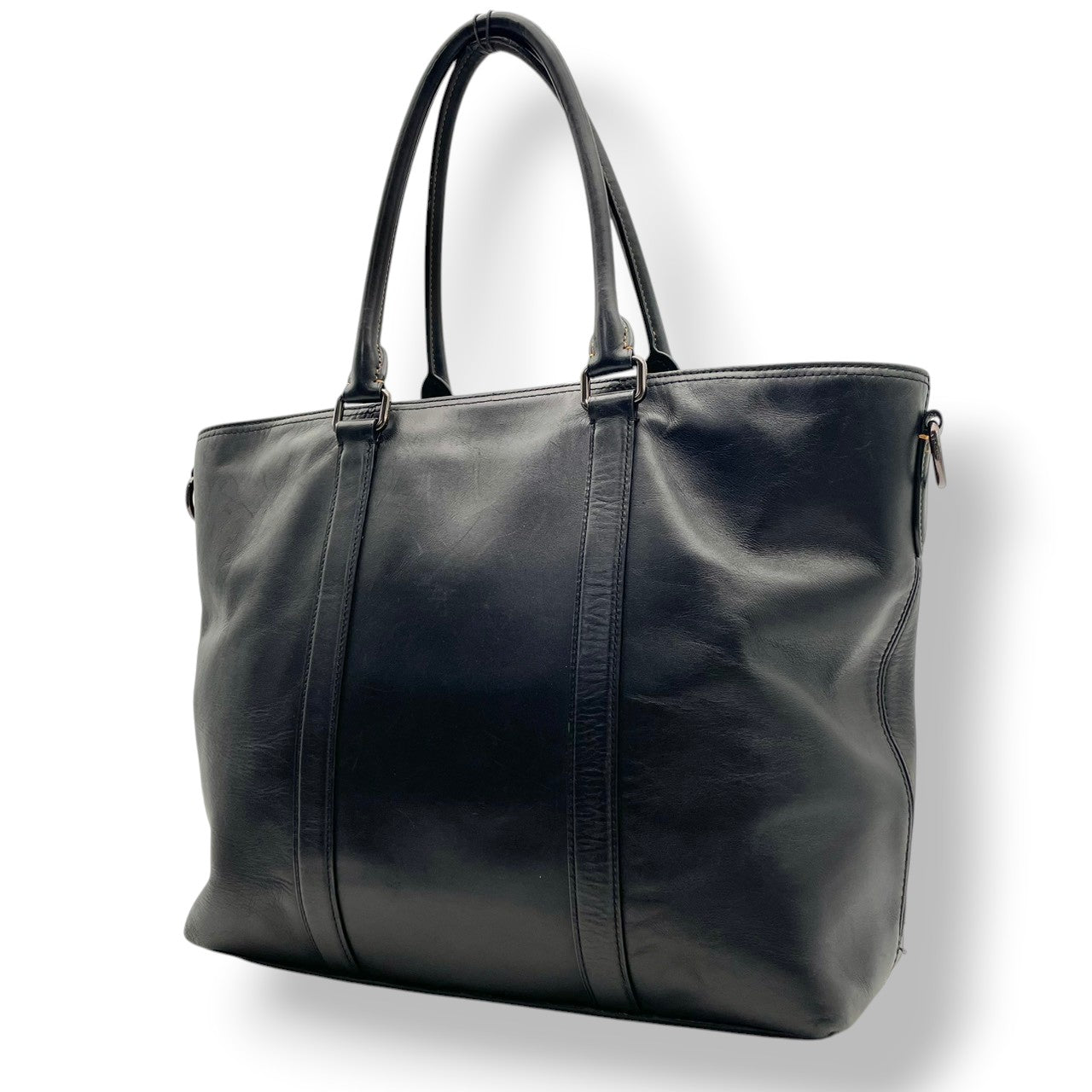 COACH コーチ 1941 ジップ グローブタンドレザー トートバッグ ブラック シルバー金具 大容量 A4収納 通勤 ビジネス 本革 牛革 ユニセックス シンプル 上質 55564 S88