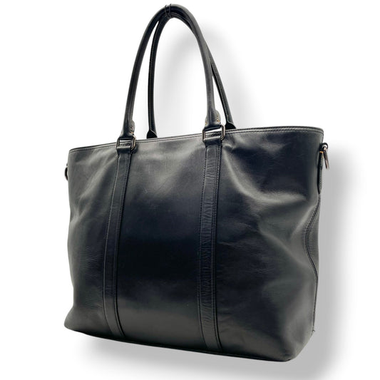 COACH コーチ 1941 ジップ グローブタンドレザー トートバッグ ブラック シルバー金具 大容量 A4収納 通勤 ビジネス 本革 牛革 ユニセックス シンプル 上質 55564 S88