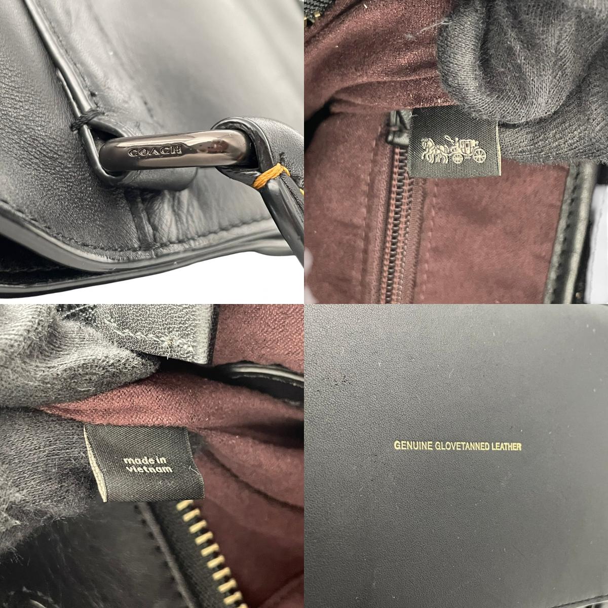 COACH コーチ 1941 ジップ グローブタンドレザー トートバッグ ブラック シルバー金具 大容量 A4収納 通勤 ビジネス 本革 牛革 ユニセックス シンプル 上質 55564 S88