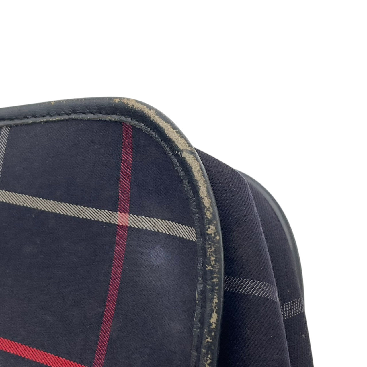 【良品】 バーバリー BURBERRY ショルダーバッグ キャンバス レザー 本革 ネイビー 紺 チェック柄 騎士ロゴ クロスボディ 斜め掛け 軽量 ヴィンテージ オールド エレガント レトロ お出かけ デイリー レディース 定番 人気 鞄 カバン S92