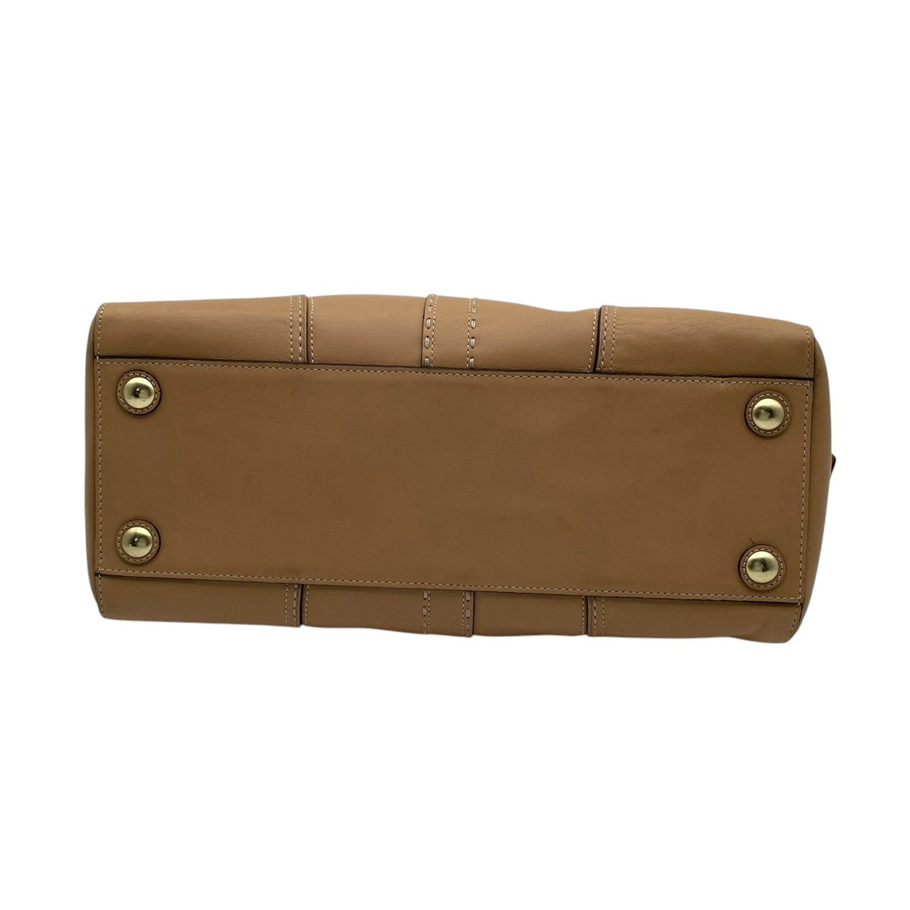 【美品】 コーチ COACH ハンドバッグ トートバッグ ハンプトンズ サッチェル レザー 本革 ベージュ ターンロック ゴールド金具 肩掛け 大容量 お出かけ デイリー エレガント 上品 通勤 通学 レディース 定番 S81