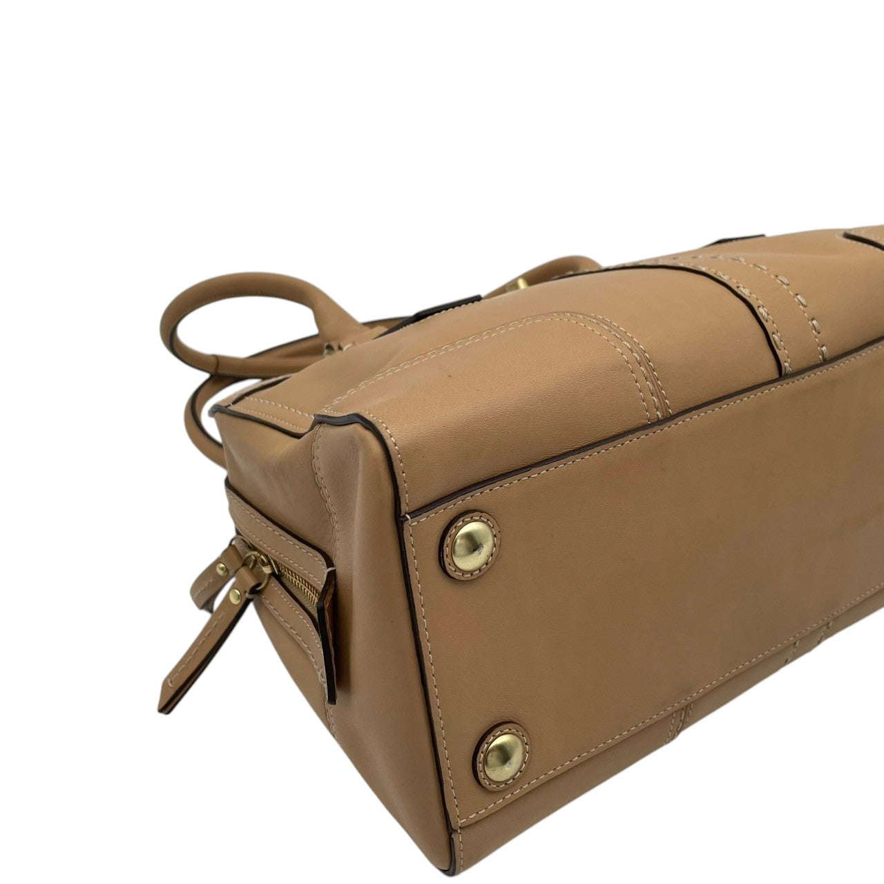 【美品】 コーチ COACH ハンドバッグ トートバッグ ハンプトンズ サッチェル レザー 本革 ベージュ ターンロック ゴールド金具 肩掛け 大容量 お出かけ デイリー エレガント 上品 通勤 通学 レディース 定番 S81