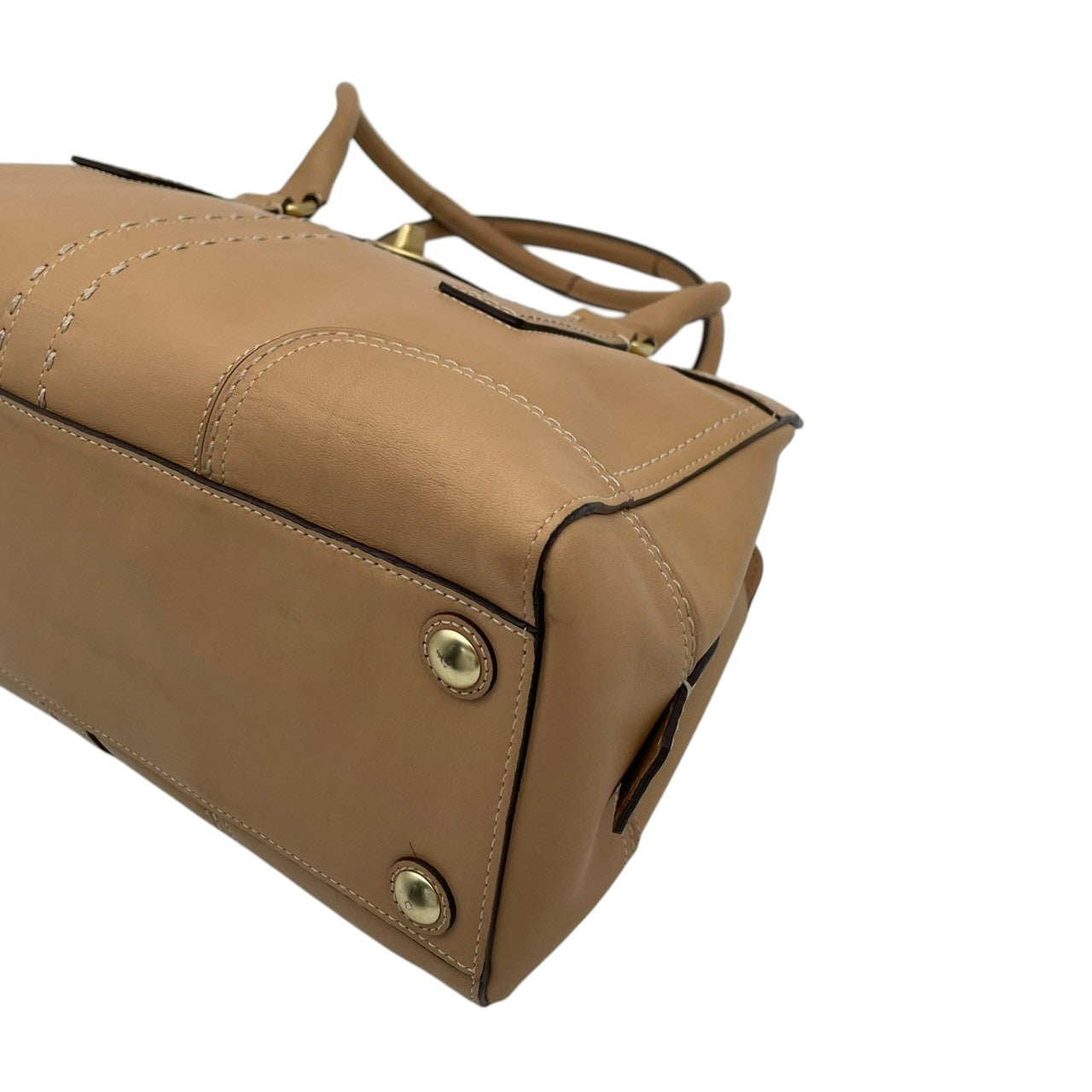 【美品】 コーチ COACH ハンドバッグ トートバッグ ハンプトンズ サッチェル レザー 本革 ベージュ ターンロック ゴールド金具 肩掛け 大容量 お出かけ デイリー エレガント 上品 通勤 通学 レディース 定番 S81