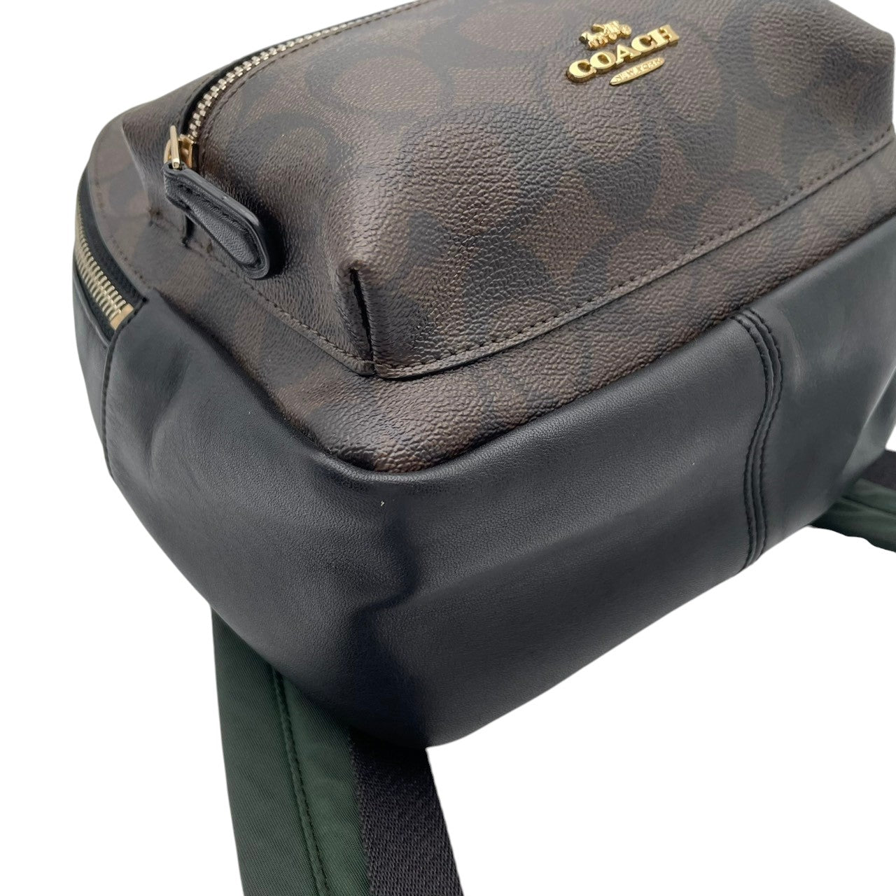 【美品】 コーチ COACH チャーリー バックパック シグネチャー キャンバス ブラウン 茶 ミニリュック コンパクト バックパック 通勤 通学 デイリー お出かけ レディース 定番 人気 鞄 S81