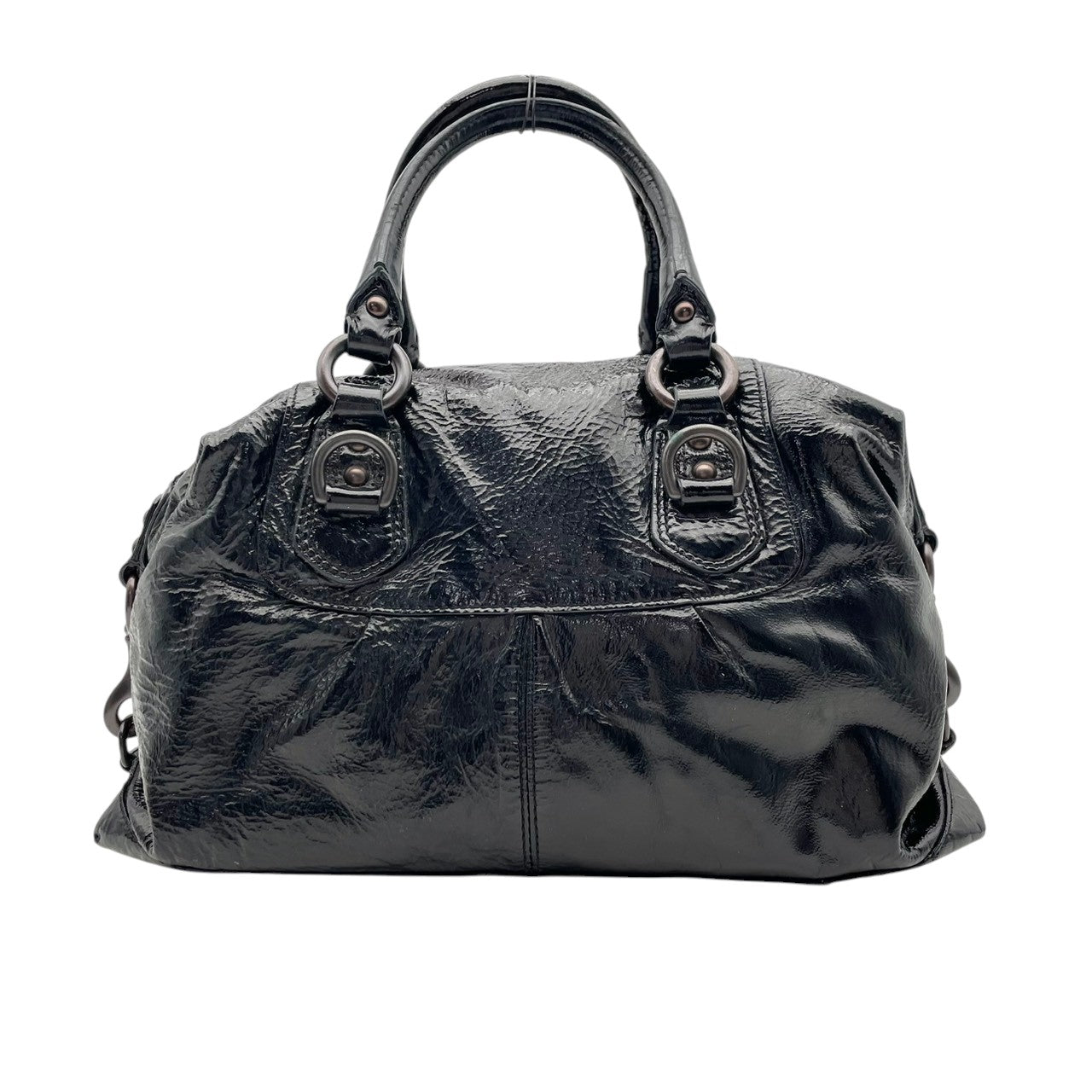 【美品】コーチ COACH マディソン パテント サブリナ ハンドバッグ 2WAY ショルダーバッグ 黒 ブラック エナメル レザー ターンロック ゴールド金具 大容量 肩掛け 斜め掛け エレガント 上品 通勤 通学 デイリー お出かけ レディース S81