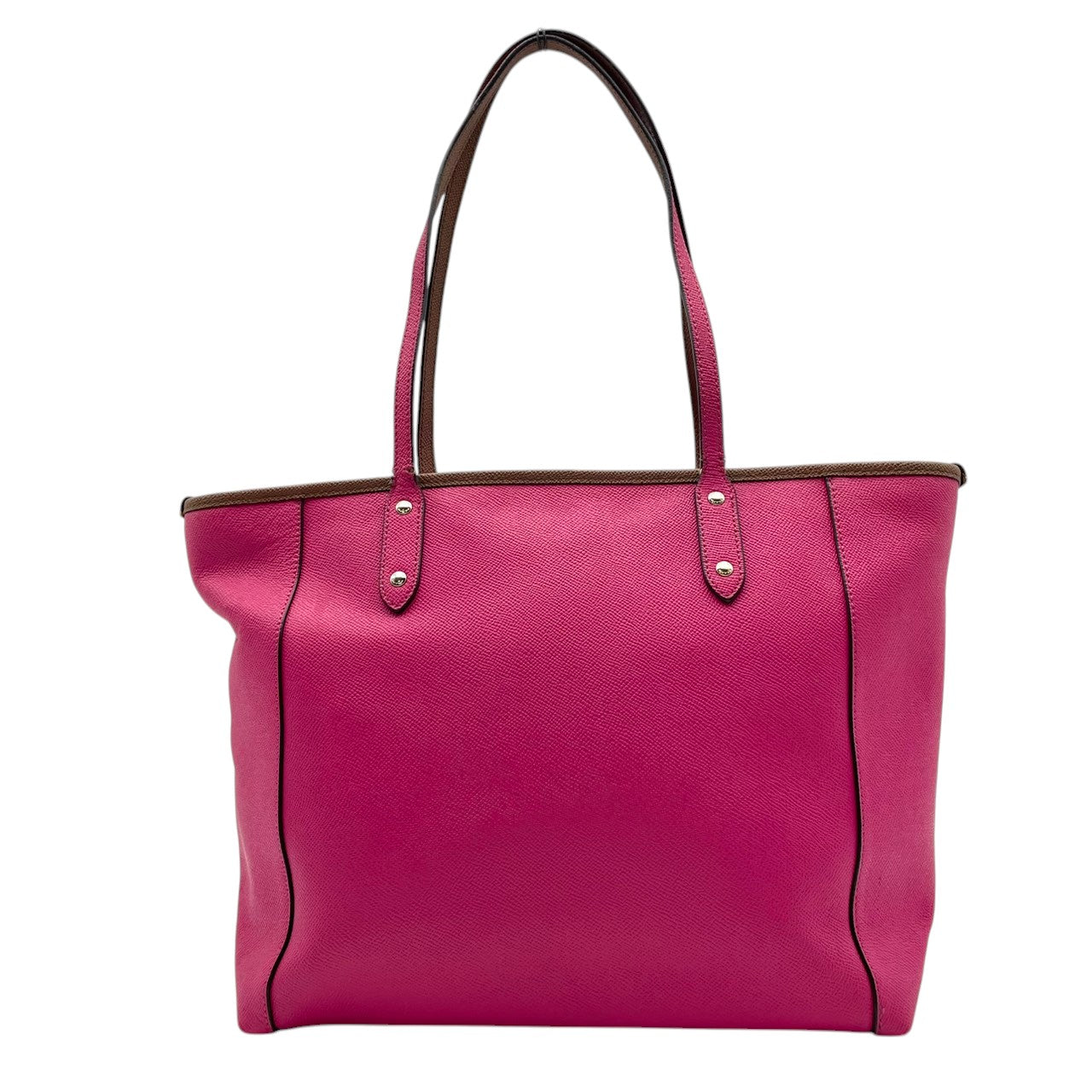 【良品】コーチ COACH シティー トート ウィズ ポーチ クロスグレイン レザー F59125 ピンク トートバッグ 大容量 A4収納 通勤 通学 デイリー お出かけ レディース 定番 人気 鞄 カバン S81