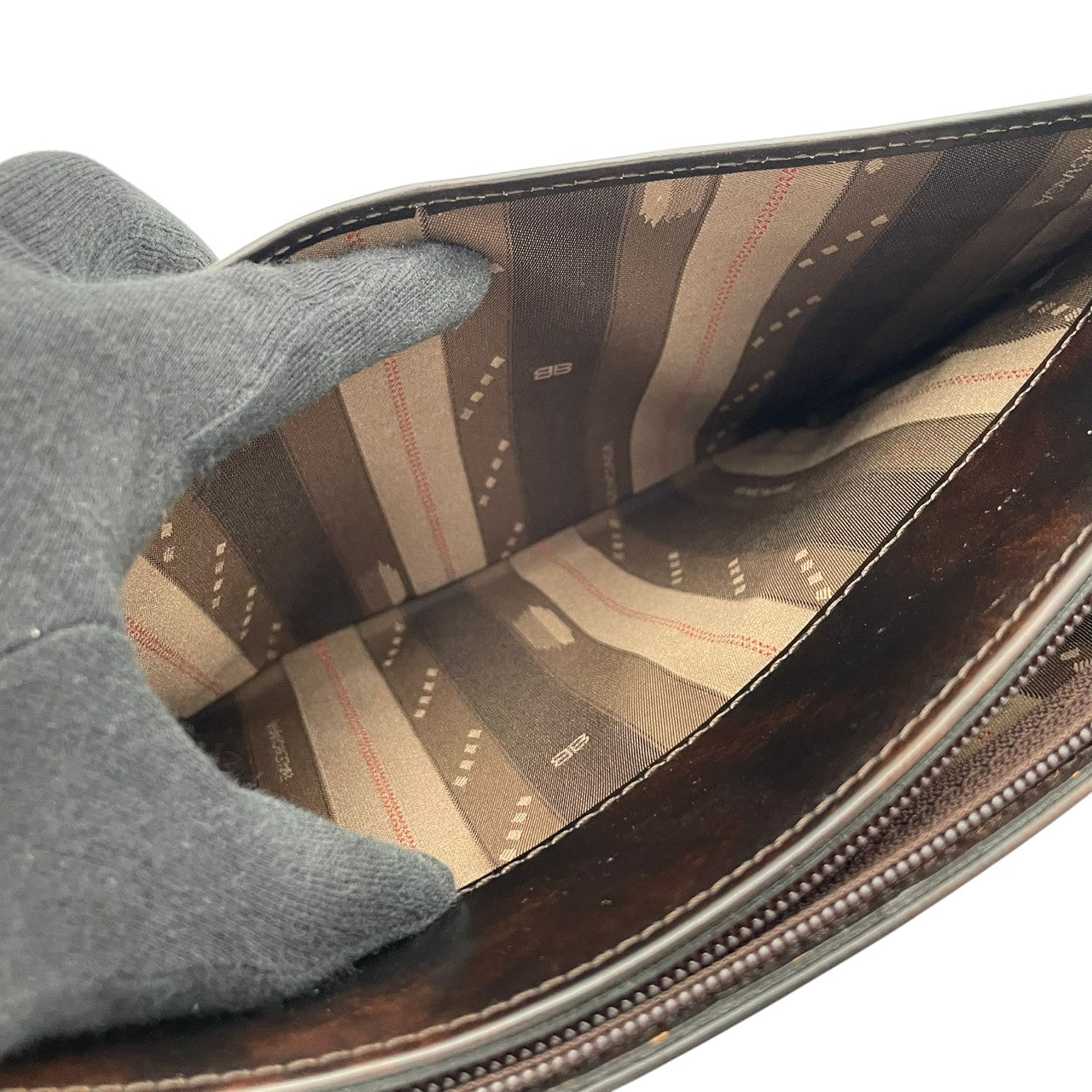 【良品】 バレンシアガ BALENCIAGA セカンドバッグ クラッチバッグ レザー 本革 ブラウン 茶 ゴールド金具 メンズ 紳士 ビジネス 通勤 出張 冠婚葬祭 フォーマル カジュアル デイリー お出かけ 上品 定番 人気 鞄 カバン S93