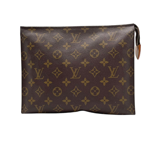 【良品】 ルイヴィトン LOUIS VUITTON ポッシュ・トワレット セカンドバッグ クラッチバッグ ポーチ モノグラム PVC レザー ブラウン 茶 ゴールド金具 メンズ レディース ユニセックス デイリー お出かけ 定番 人気 鞄 カバン S93