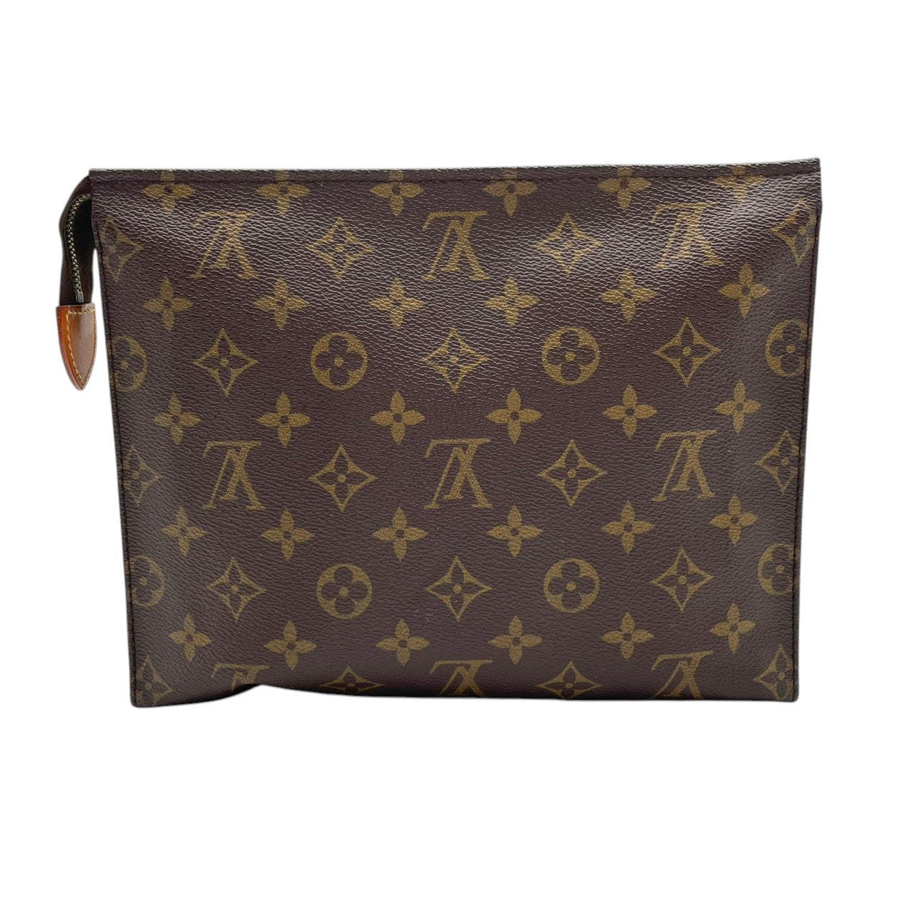 【良品】 ルイヴィトン LOUIS VUITTON ポッシュ・トワレット セカンドバッグ クラッチバッグ ポーチ モノグラム PVC レザー ブラウン 茶 ゴールド金具 メンズ レディース ユニセックス デイリー お出かけ 定番 人気 鞄 カバン S93