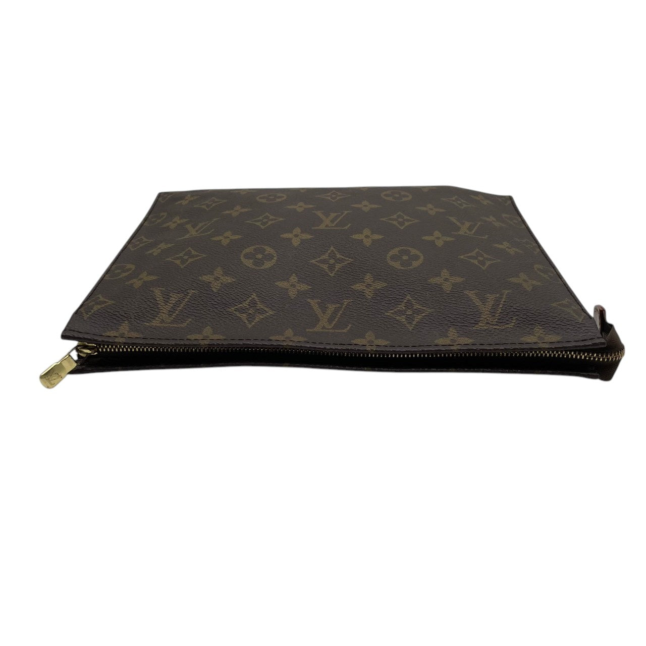 【良品】 ルイヴィトン LOUIS VUITTON ポッシュ・トワレット セカンドバッグ クラッチバッグ ポーチ モノグラム PVC レザー ブラウン 茶 ゴールド金具 メンズ レディース ユニセックス デイリー お出かけ 定番 人気 鞄 カバン S93