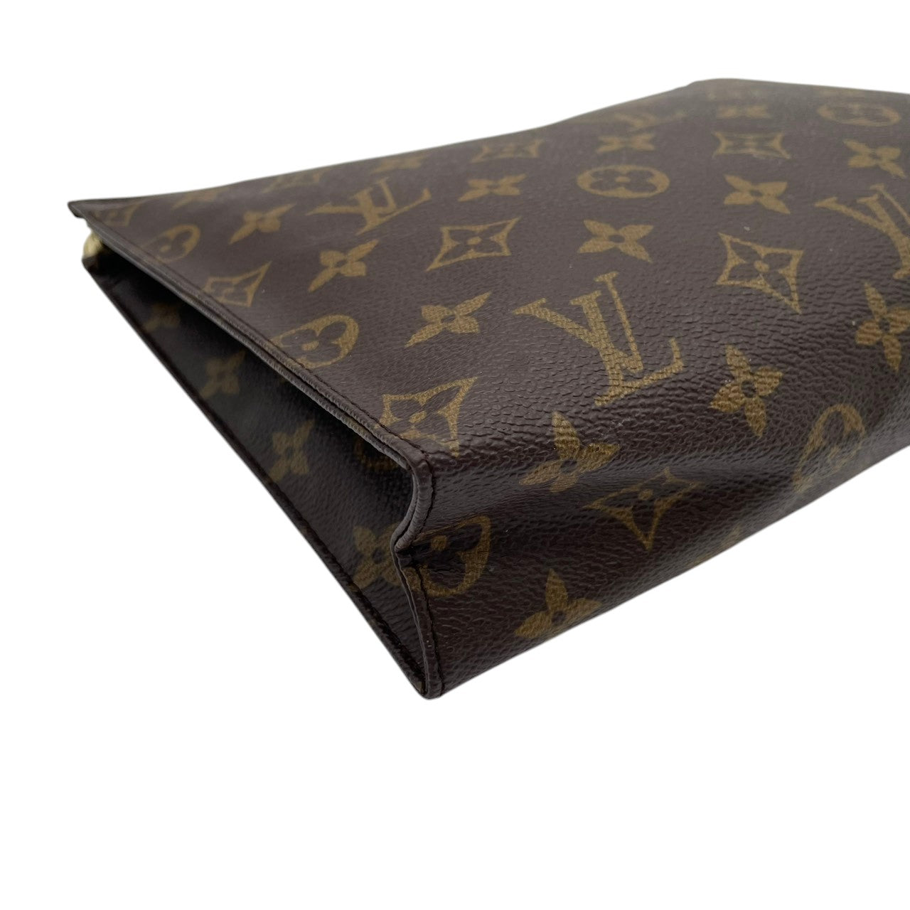【良品】 ルイヴィトン LOUIS VUITTON ポッシュ・トワレット セカンドバッグ クラッチバッグ ポーチ モノグラム PVC レザー ブラウン 茶 ゴールド金具 メンズ レディース ユニセックス デイリー お出かけ 定番 人気 鞄 カバン S93