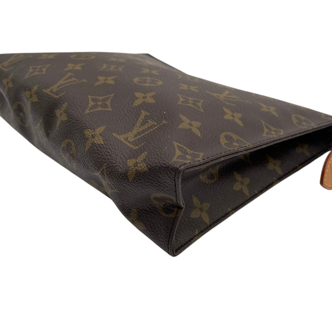 【良品】 ルイヴィトン LOUIS VUITTON ポッシュ・トワレット セカンドバッグ クラッチバッグ ポーチ モノグラム PVC レザー ブラウン 茶 ゴールド金具 メンズ レディース ユニセックス デイリー お出かけ 定番 人気 鞄 カバン S93