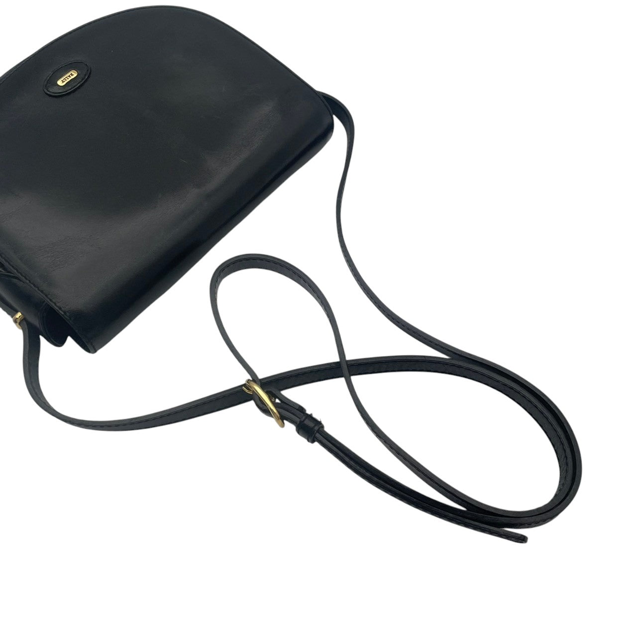 【良品】 バリー BALLY ショルダーバッグ クロスボディ ポシェット レザー 本革 ブラック 黒 斜め掛け コンパクト メンズ レディース ユニセックス デイリー お出かけ トラベル 定番 人気 鞄 カバン S93