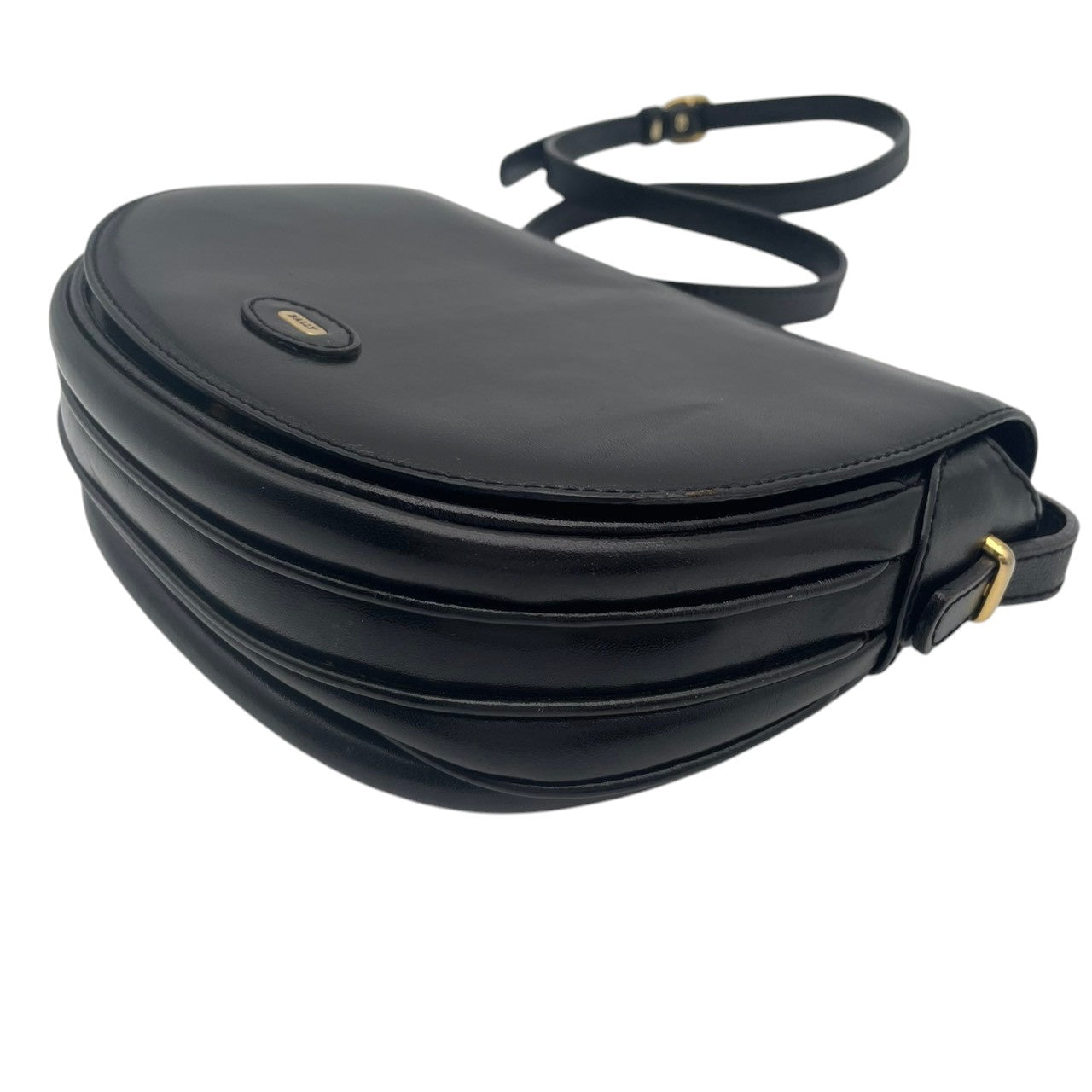 【良品】 バリー BALLY ショルダーバッグ クロスボディ ポシェット レザー 本革 ブラック 黒 斜め掛け コンパクト メンズ レディース ユニセックス デイリー お出かけ トラベル 定番 人気 鞄 カバン S93