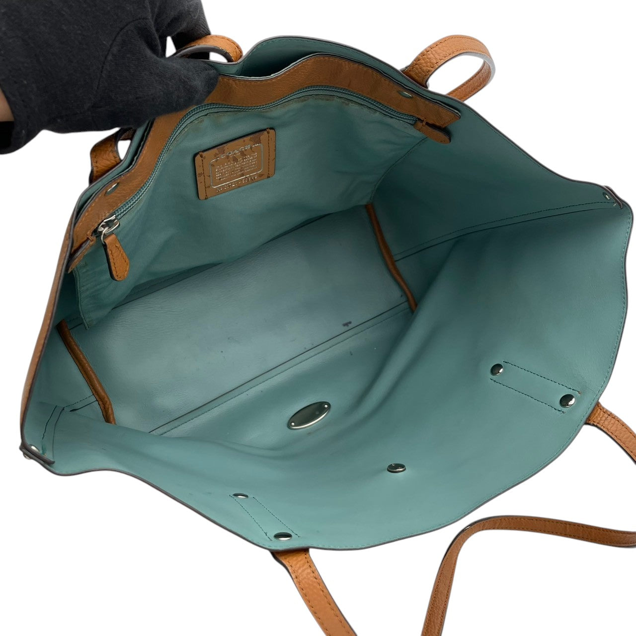 【良品】 コーチ COACH マーケット トートバッグ 58849 レザー 本革 ブラウン 茶 ターンロック 肩掛け 大容量 A4収納 通勤 通学 ビジネス デイリー お出かけ エレガント カジュアル レディース 定番 人気 鞄 カバン S82