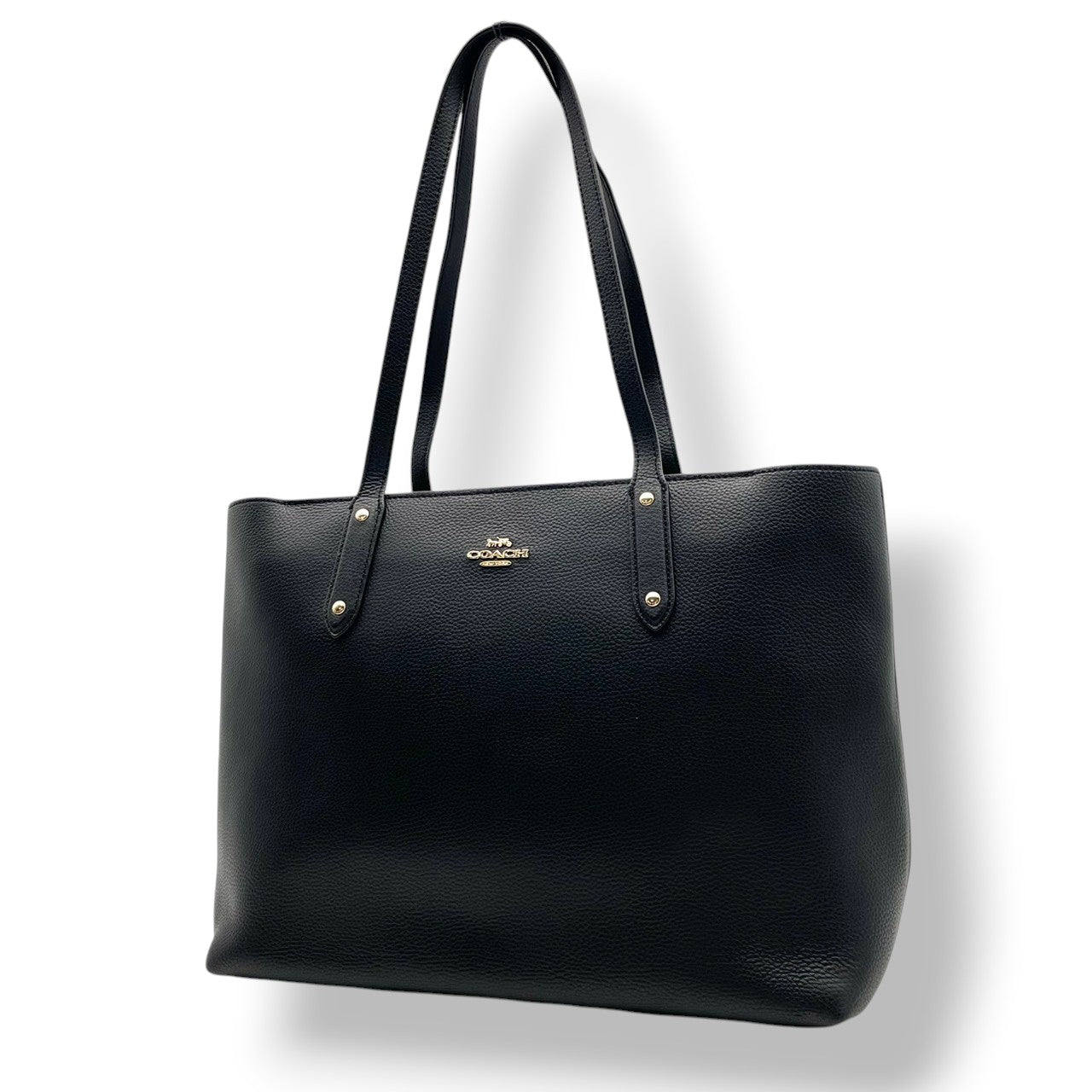 【良品】 コーチ COACH セントラル トート ウィズ ジップ 69424 レザー 本革 ブラック 黒 大容量 A4収納 肩掛け ファスナー 通勤 通学 ビジネス お出かけ エレガント カジュアル レディース 定番 人気 鞄 カバン S82