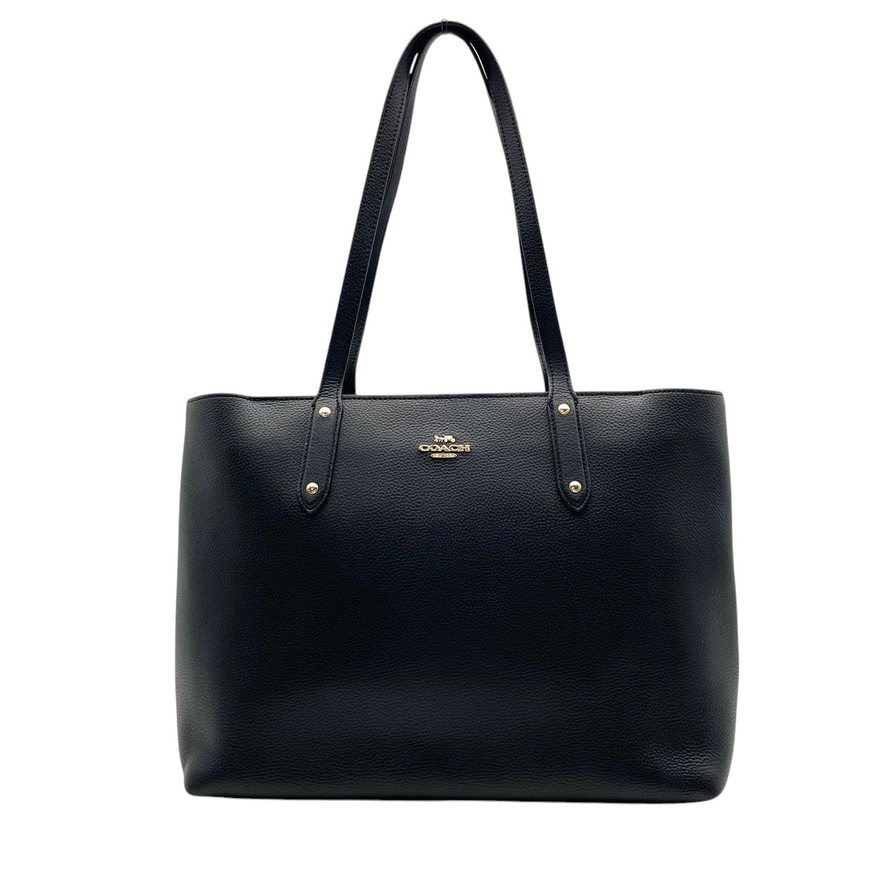 【良品】 コーチ COACH セントラル トート ウィズ ジップ 69424 レザー 本革 ブラック 黒 大容量 A4収納 肩掛け ファスナー 通勤 通学 ビジネス お出かけ エレガント カジュアル レディース 定番 人気 鞄 カバン S82