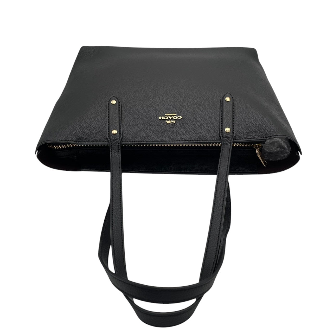 【良品】 コーチ COACH セントラル トート ウィズ ジップ 69424 レザー 本革 ブラック 黒 大容量 A4収納 肩掛け ファスナー 通勤 通学 ビジネス お出かけ エレガント カジュアル レディース 定番 人気 鞄 カバン S82