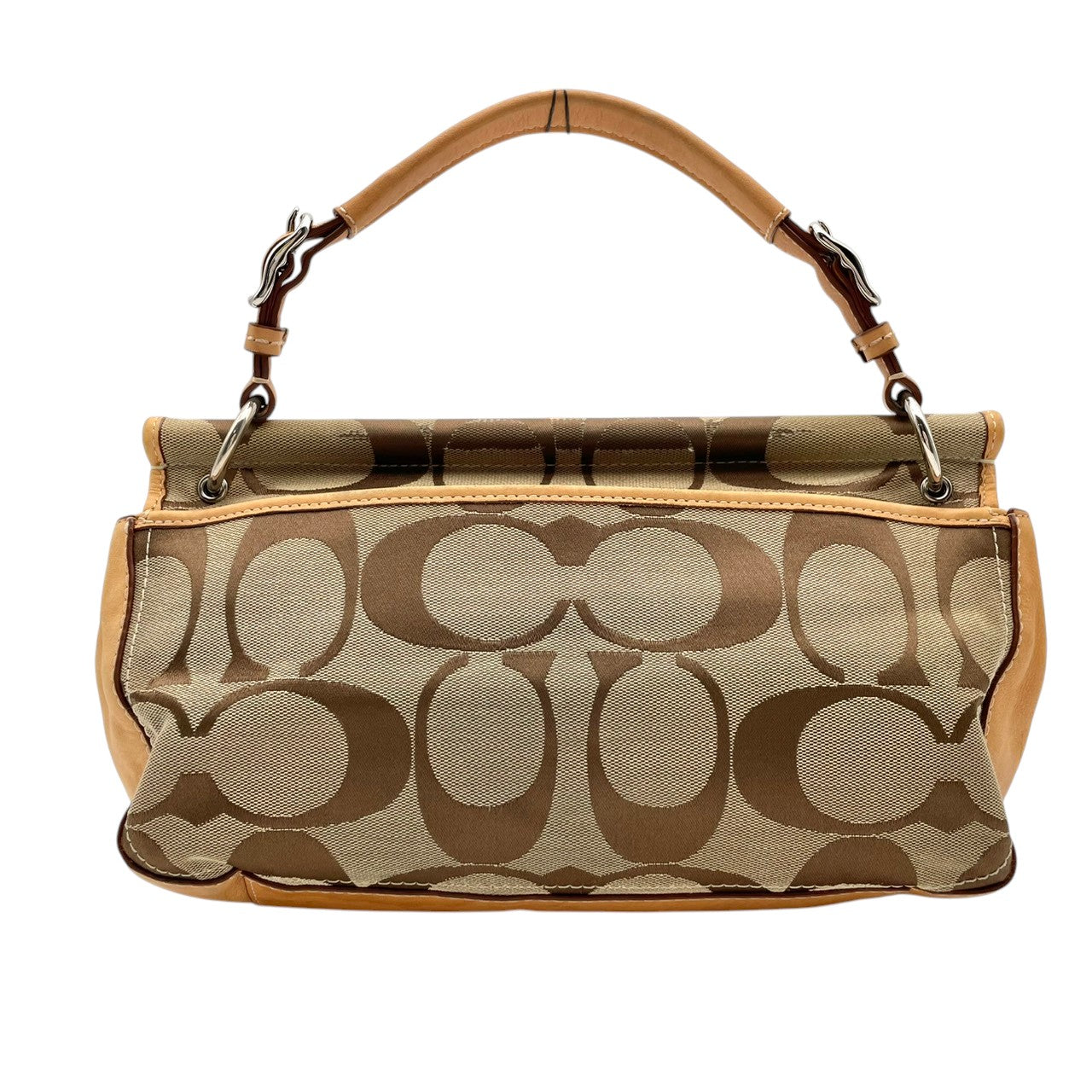 【良品】 コーチ COACH 19033 シグネチャー シティ ウィリス 2WAY ショルダーバッグ ハンドバッグ キャンバス レザー ベージュ 肩掛け 斜め掛け ターンロック レディース お出かけ エレガント カジュアル 定番 人気 鞄 カバン S82