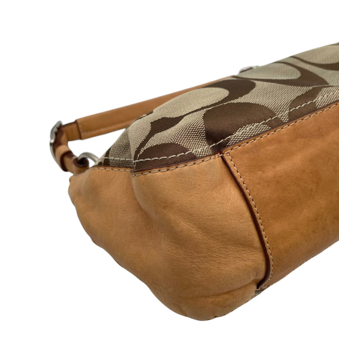 【良品】 コーチ COACH 19033 シグネチャー シティ ウィリス 2WAY ショルダーバッグ ハンドバッグ キャンバス レザー ベージュ 肩掛け 斜め掛け ターンロック レディース お出かけ エレガント カジュアル 定番 人気 鞄 カバン S82
