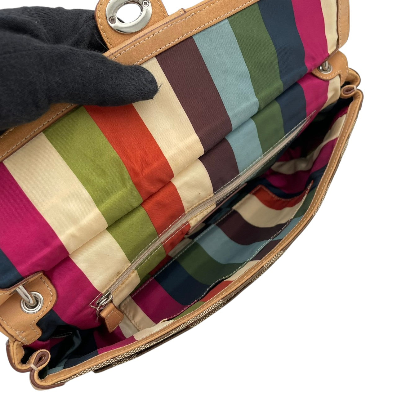 【良品】 コーチ COACH 19033 シグネチャー シティ ウィリス 2WAY ショルダーバッグ ハンドバッグ キャンバス レザー ベージュ 肩掛け 斜め掛け ターンロック レディース お出かけ エレガント カジュアル 定番 人気 鞄 カバン S82
