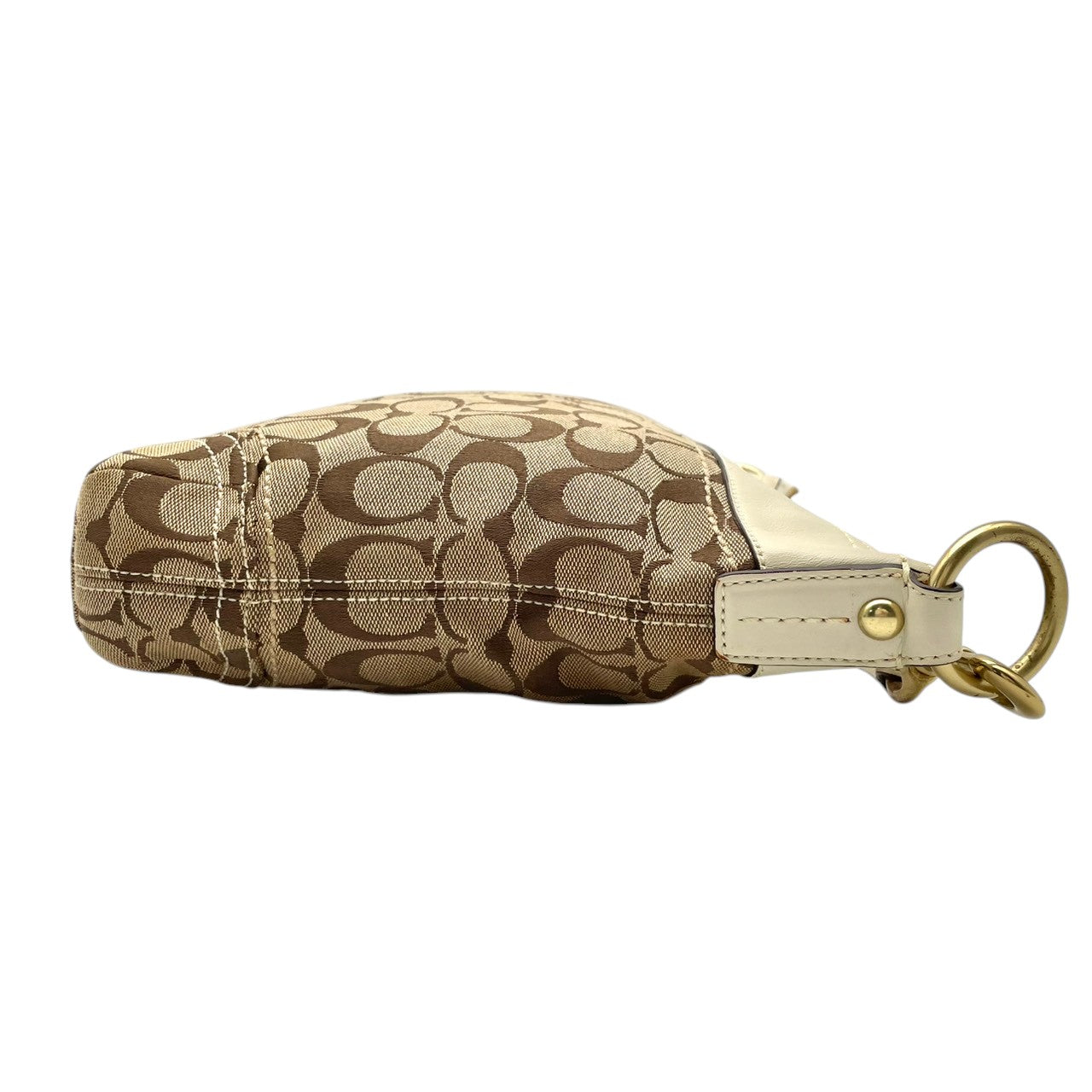 【良品】 コーチ COACH 10402 シグネチャー ショルダーバッグ キャンバス レザー ベージュ アイボリー クロスボディ 斜め掛け 肩掛け デイリー お出かけ エレガント カジュアル レディース 定番 人気 カバン 鞄 S82