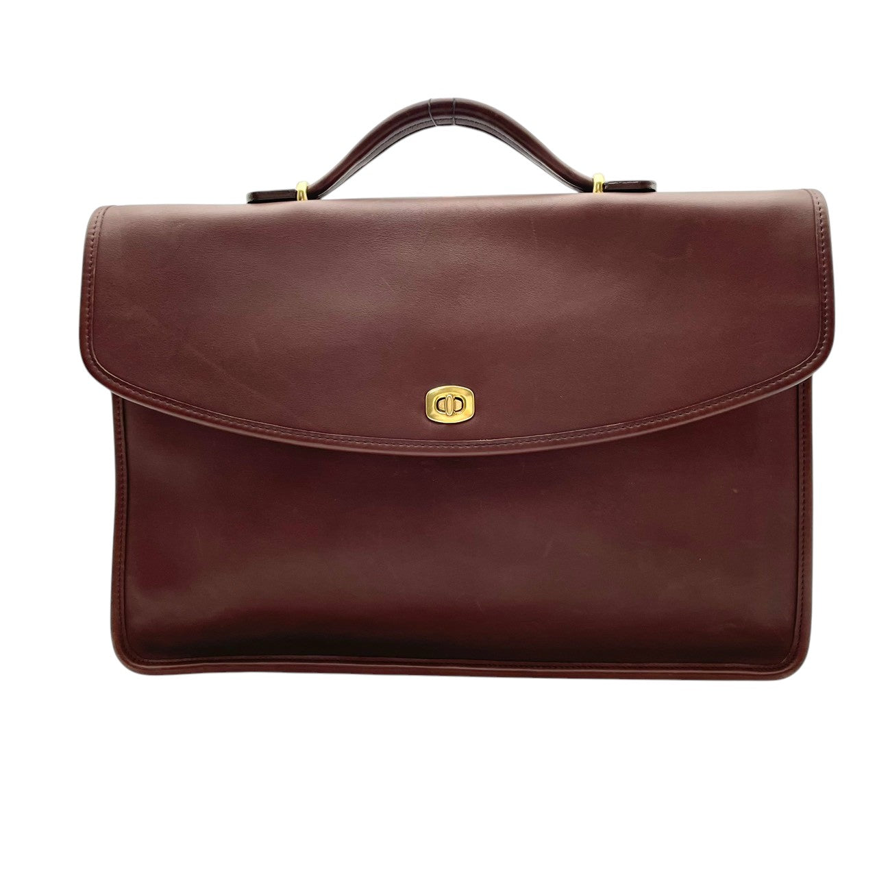 【美品】 コーチ COACH 5265 オールドコーチ ターンロック 2WAY ブリーフケース ビジネスバッグ レザー 本革 ブラウン 茶 斜め掛け 大容量 A4 通勤 通学 フォーマル エレガント レトロ ビンテージ メンズ 鞄 カバン S21