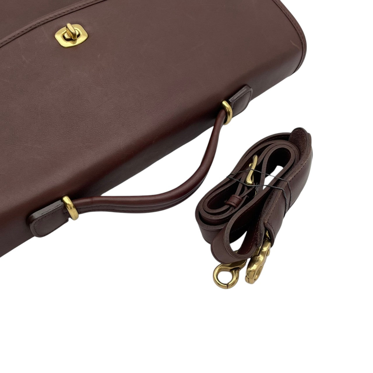 【美品】 コーチ COACH 5265 オールドコーチ ターンロック 2WAY ブリーフケース ビジネスバッグ レザー 本革 ブラウン 茶 斜め掛け 大容量 A4 通勤 通学 フォーマル エレガント レトロ ビンテージ メンズ 鞄 カバン S21