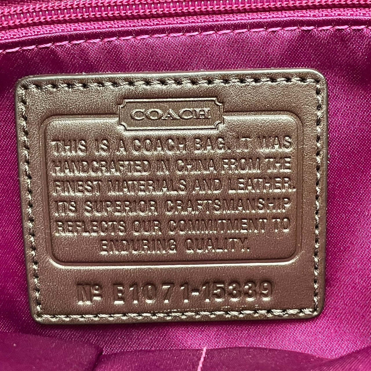 【良品】COACH コーチ クリスティン レザー プリーテッド サッチェル ハンドバッグ トートバッグ 肩掛け ブラウン 本革 高級感 ゴールド金具 通勤 通学 大容量 エレガント レディース カジュアル フォーマル お出かけ 15339 S58