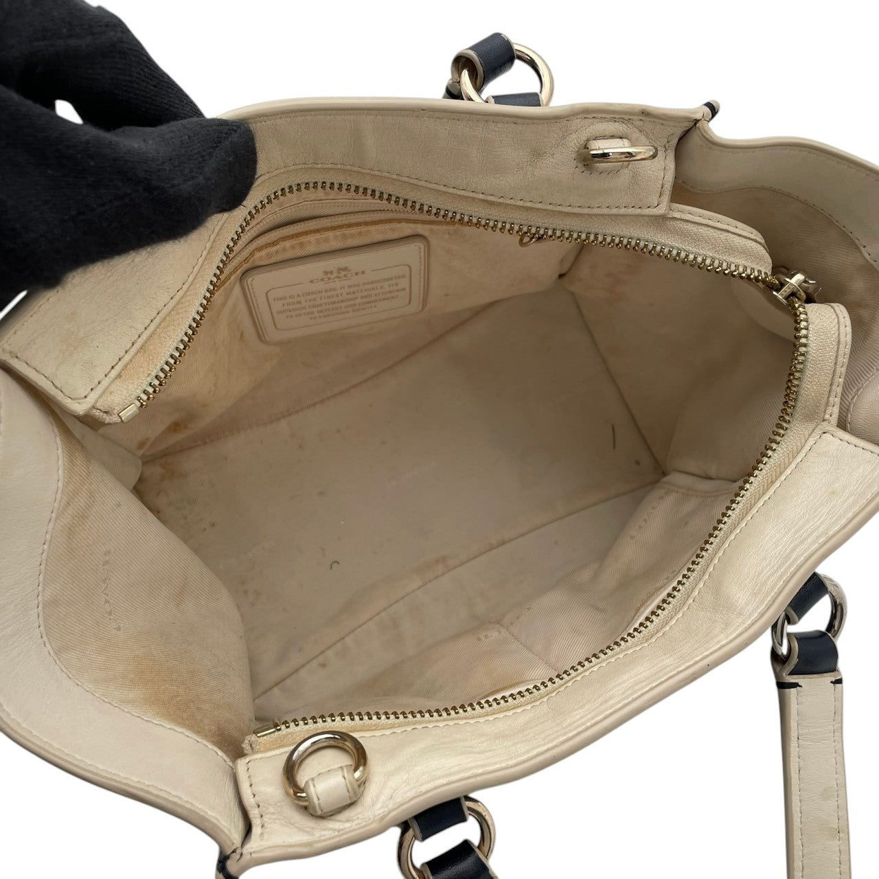 【良品】COACH コーチ クロスビー キャリーオール 2WAY ハンドバッグ ショルダーバッグ レザー ネイビー 肩掛け 斜め掛け クロスボディ 通勤 通学 エレガント レディース カジュアル フォーマル お出かけ デイリー 鞄 上品 S58