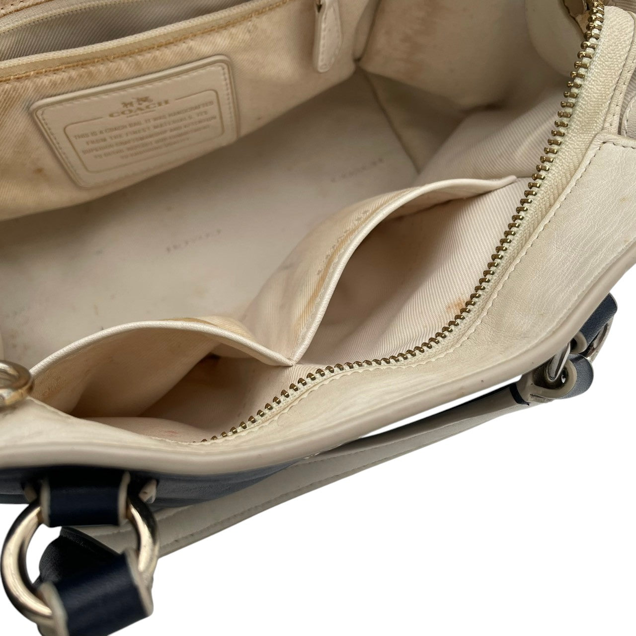 【良品】COACH コーチ クロスビー キャリーオール 2WAY ハンドバッグ ショルダーバッグ レザー ネイビー 肩掛け 斜め掛け クロスボディ 通勤 通学 エレガント レディース カジュアル フォーマル お出かけ デイリー 鞄 上品 S58