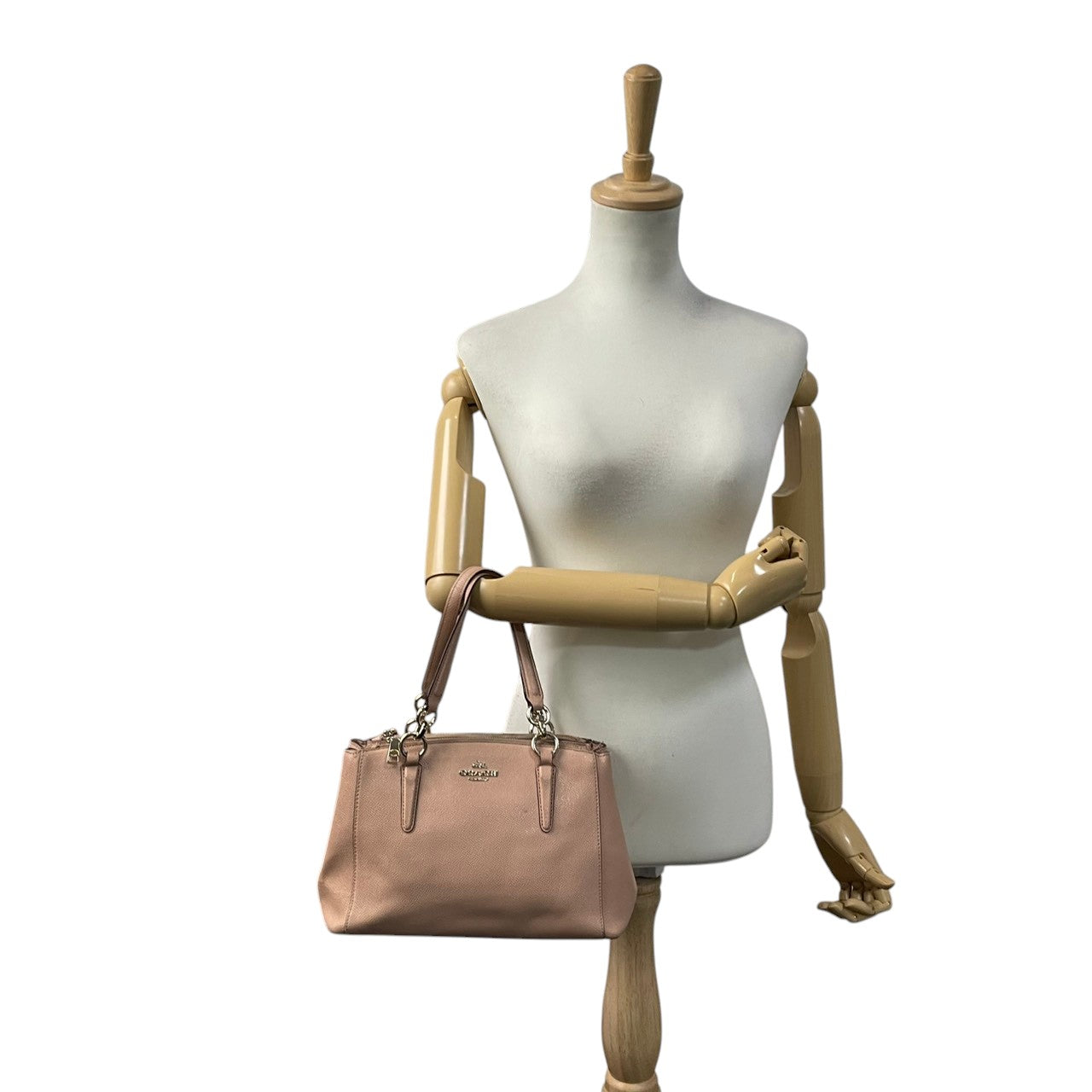 COACH コーチ ミニ クリスティー キャリーオール 2WAY ハンドバッグ ショルダーバッグ レザー ピンク 肩掛け 斜め掛け クロスボディ 通勤 通学 エレガント レディース カジュアル フォーマル お出かけ デイリー F57523 S58