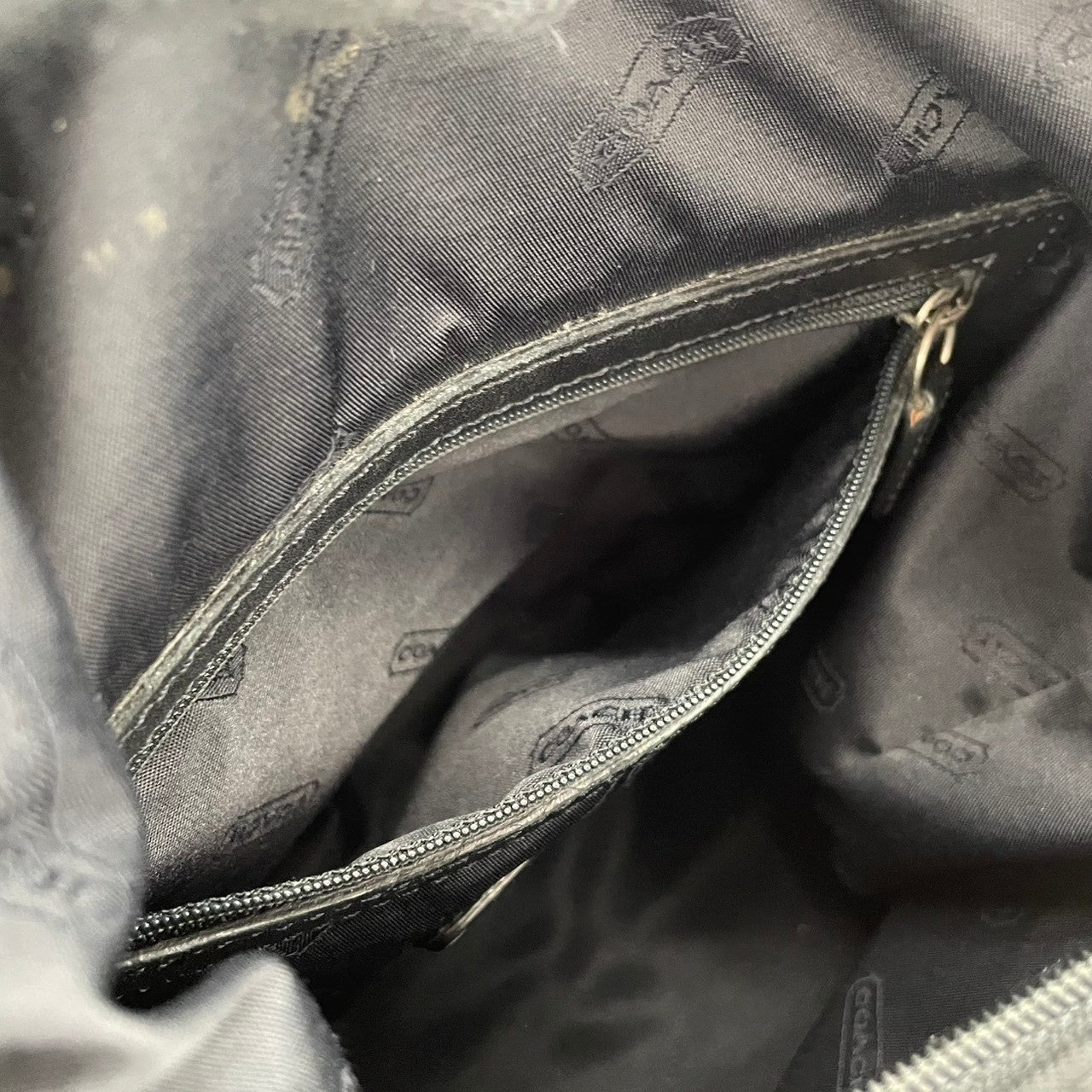 【良品】COACH コーチ ワンショルダーバッグ ショルダーバッグ 肩掛け ナイロン レザー ブラック 黒 軽量 シンプル 使いやすい 通勤 通学 大容量 エレガント レディース カジュアル フォーマル お出かけ デイリー 7423 S58
