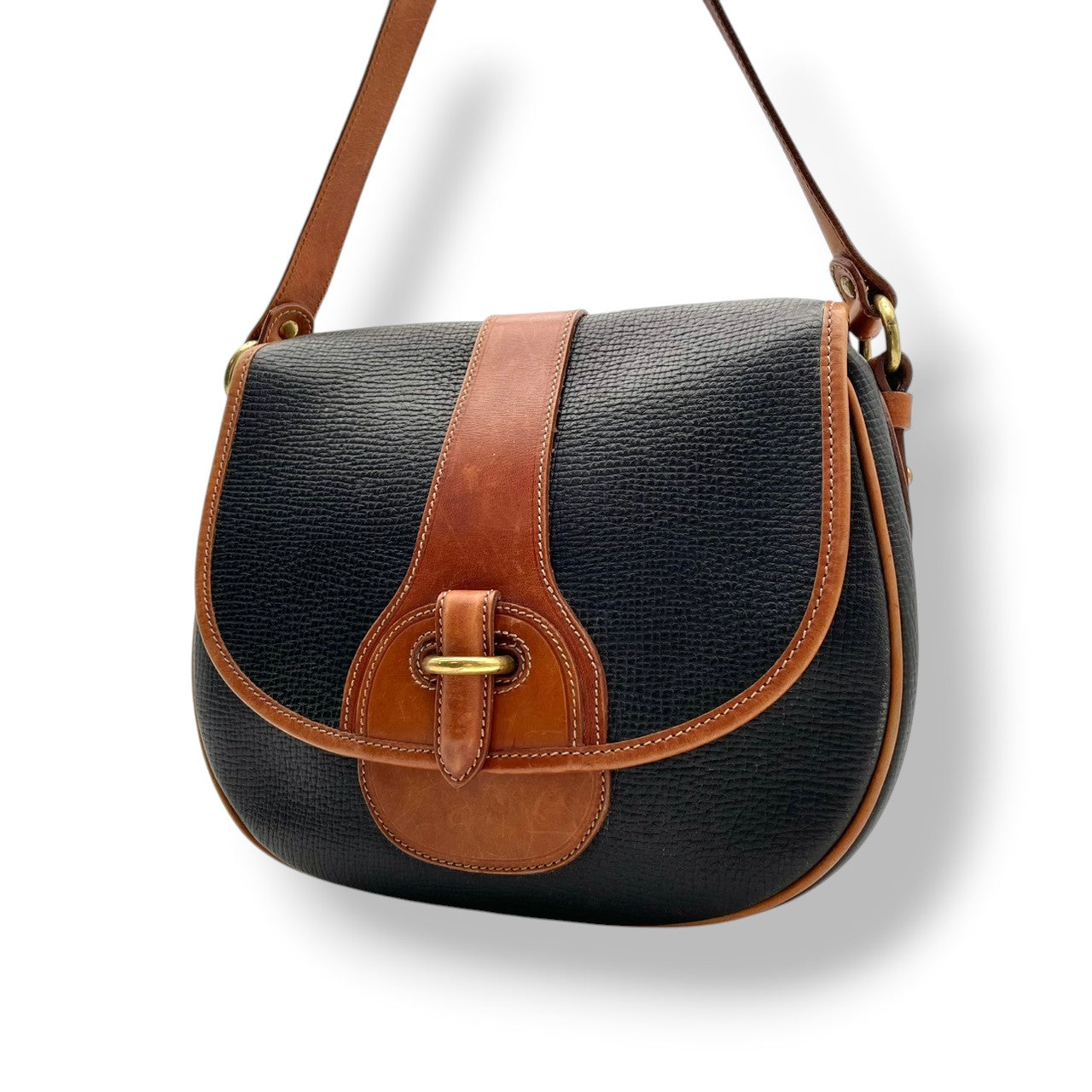【美品】COACH コーチ オールドコーチ ショルダーバッグ クロスボディ 斜め掛け 本革 レザー ブラック ブラウン バイカラー ビンテージ レトロ エレガント レディース カジュアル フォーマル デイリー 希少 鞄 カバン 上品 イタリア製 S58