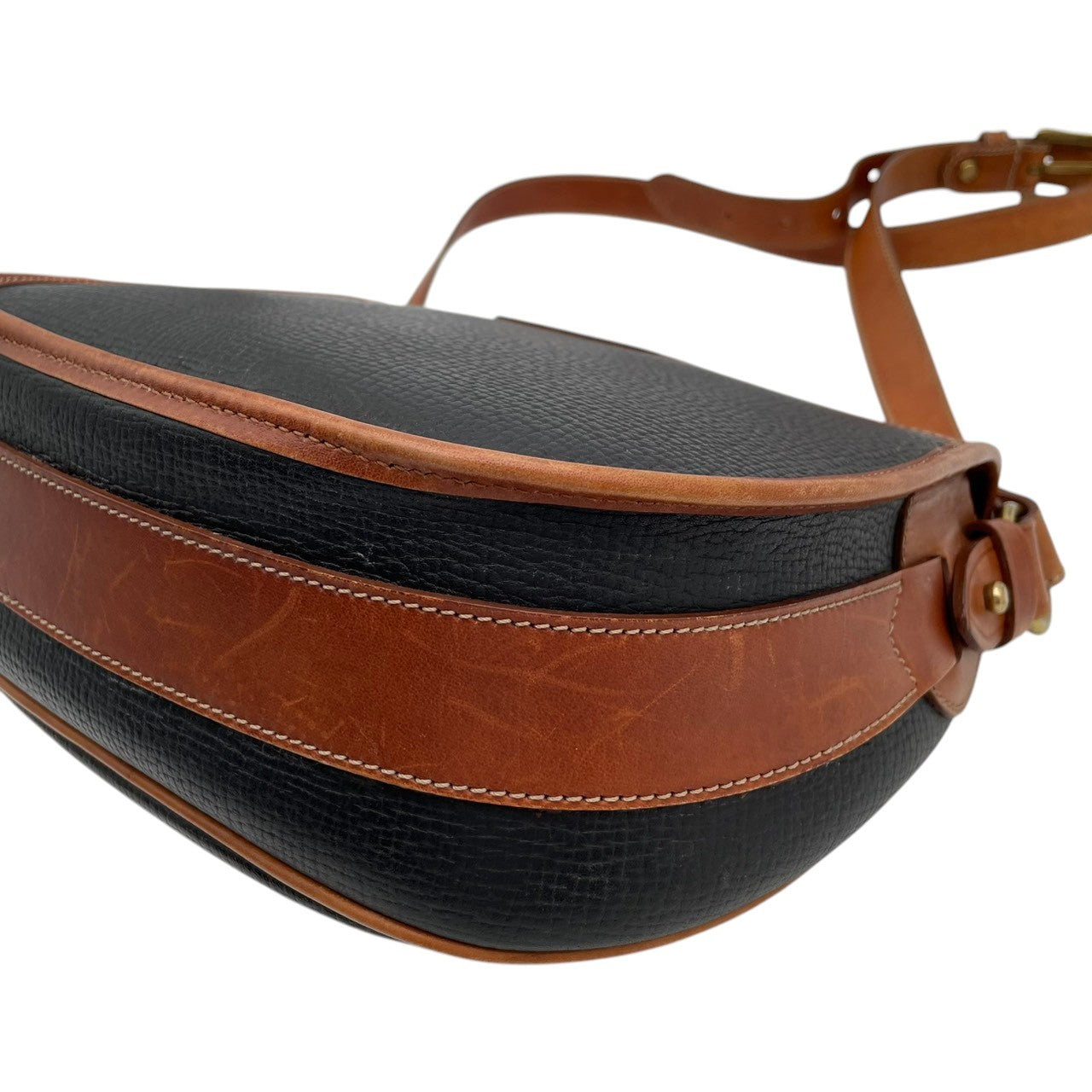 【美品】COACH コーチ オールドコーチ ショルダーバッグ クロスボディ 斜め掛け 本革 レザー ブラック ブラウン バイカラー ビンテージ レトロ エレガント レディース カジュアル フォーマル デイリー 希少 鞄 カバン 上品 イタリア製 S58