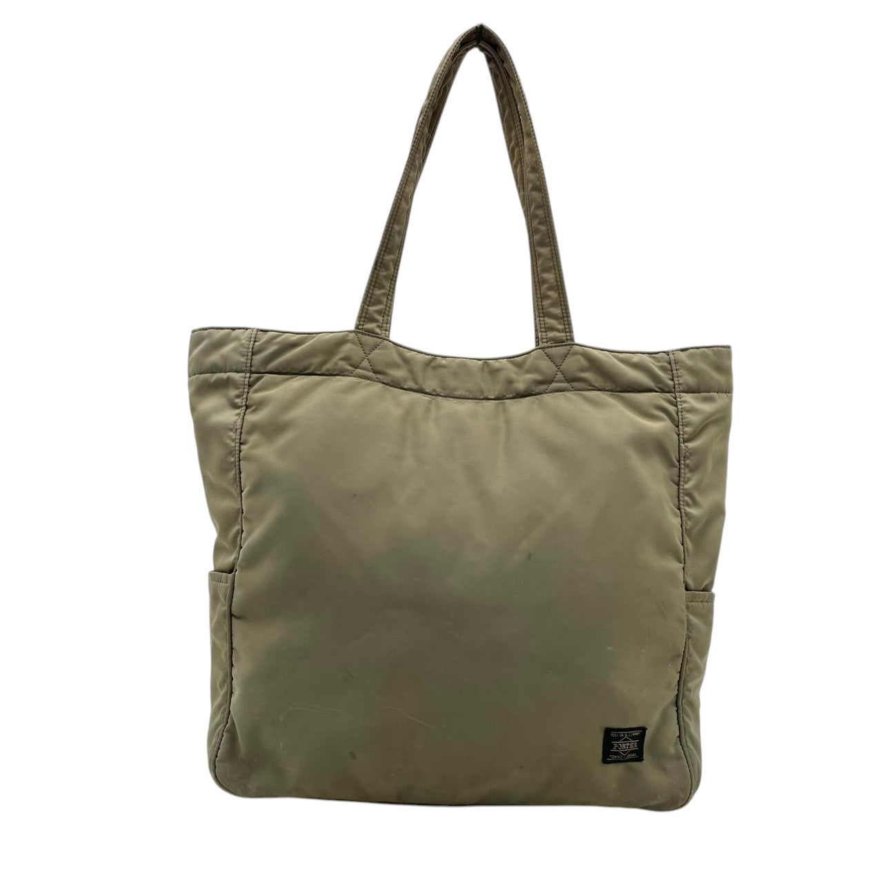 【良品】PORTER ポーター CREAM クリーム トートバッグ ハンドバッグ ナイロン 軽量 カーキグリーン 緑 吉田カバン 肩掛け A4収納 大容量 通勤 通学 旅行 シンプル 無地 メンズ レディース ユニセックス カジュアル デイリー 鞄 S65