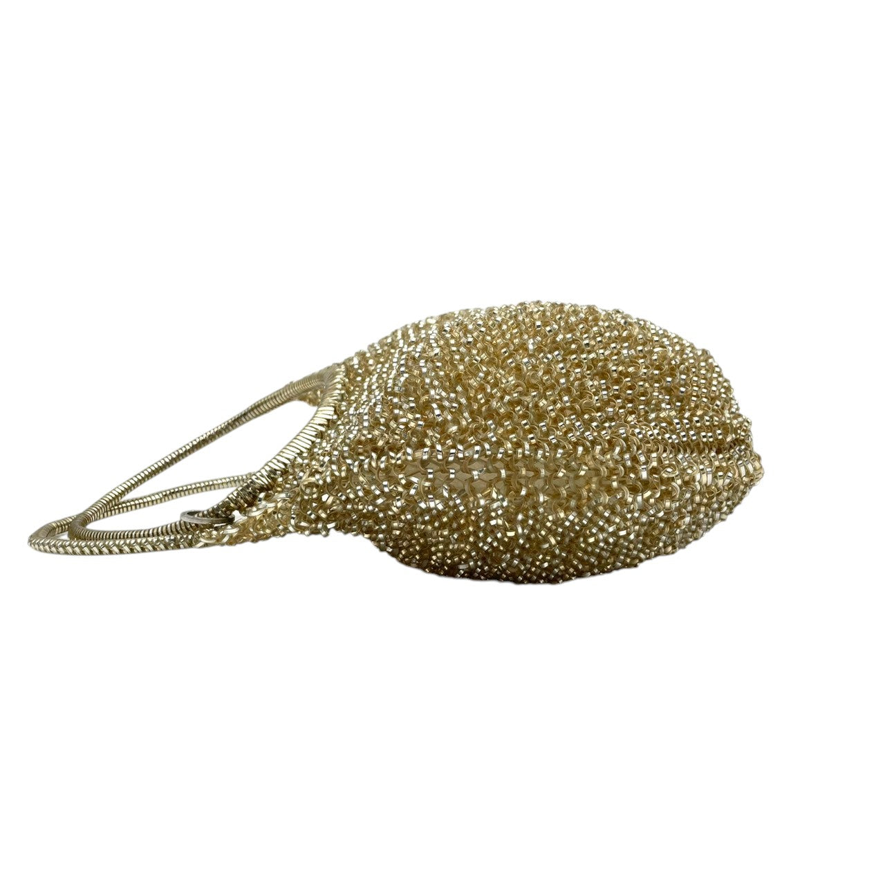 【良品】アンテプリマ ハンドバッグ ワイヤーバッグ シルバー ゴールド バイカラー 編み込み トートバッグ パーティー 結婚式 セレモニー お出かけ デイリー レディース 人気 ブランド 鞄 カバン S70