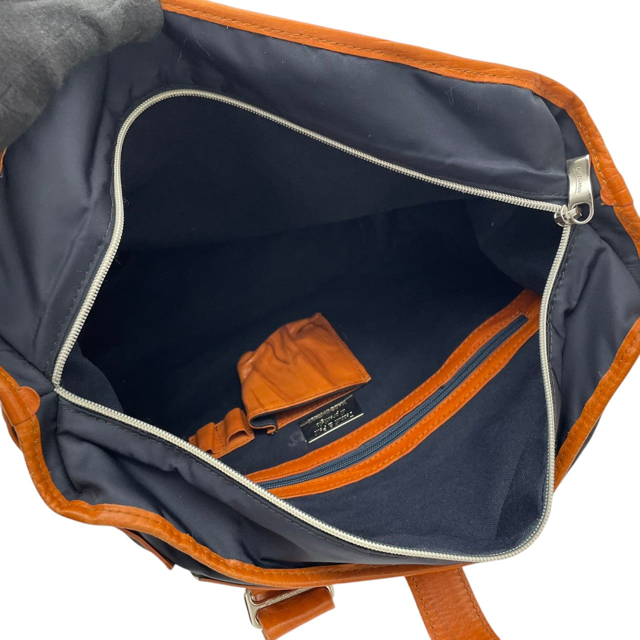 【美品】オロビアンコ ワンダラ トートバッグ ビジネスバッグ 2WAY ショルダーバッグ ナイロン レザー ネイビー 茶 A4収納 メンズ 通勤 通学 大容量 カジュアル 仕事用 出張 旅行 高級感 上品 おしゃれ 人気 かばん 鞄 S70