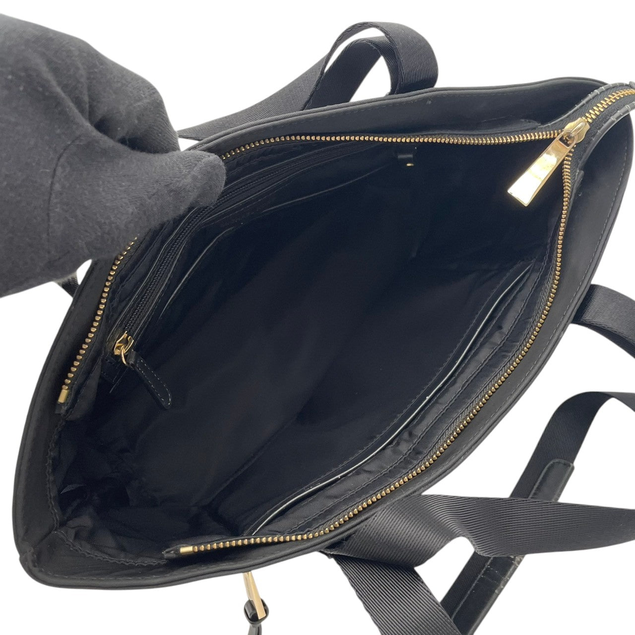 【美品】マイケルコース トートバッグ ポリー ブラック ナイロン レザー A4収納 通勤 通学 ビジネス レディース 人気 定番 軽量 普段使い 高級感 おしゃれ シンプル ブランドバッグ 黒 マザーズバッグ 旅行 大容量 マチ広 丈夫 収納力抜群 S16