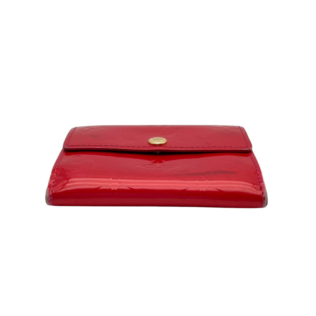 【良品】ルイヴィトン ヴェルニ ポルトモネ・ビエ・カルトクレディ 二つ折り財布 メタリックレッド パテントレザー ミニ コンパクト 財布 レディース 人気 定番 ブランド 高級 上品 エレガント クラシック 旅行 普段使い 贈り物 W4