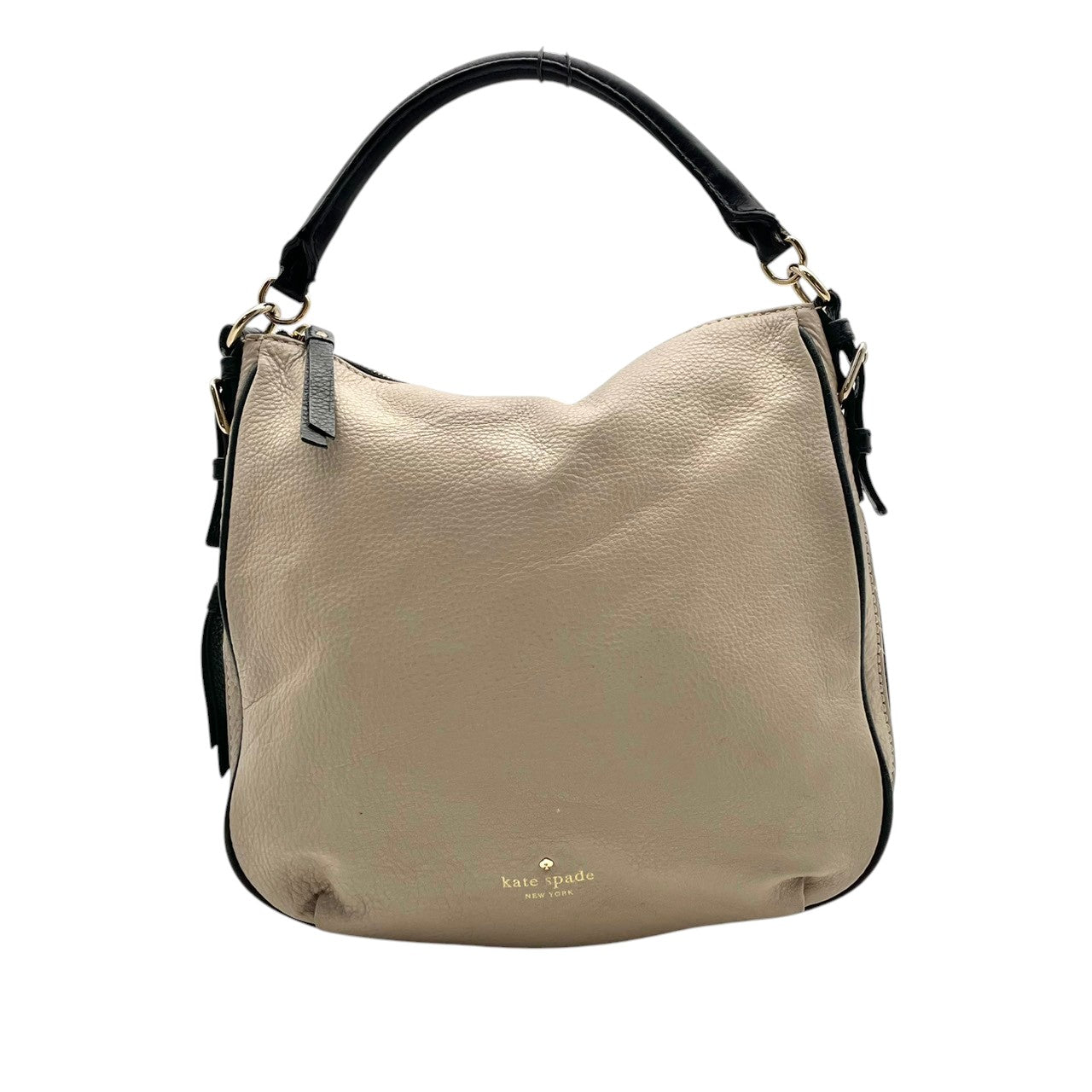 【良品】ケイトスペード 2WAY ショルダーバッグ ハンドバッグ グレージュ レザー 通勤 通学 大容量 大人可愛い 人気 定番 ブランド 高級感 シンプル エレガント 希少 使いやすい 収納 お出かけ 旅行 デイリー 鞄 カバン レディース S91