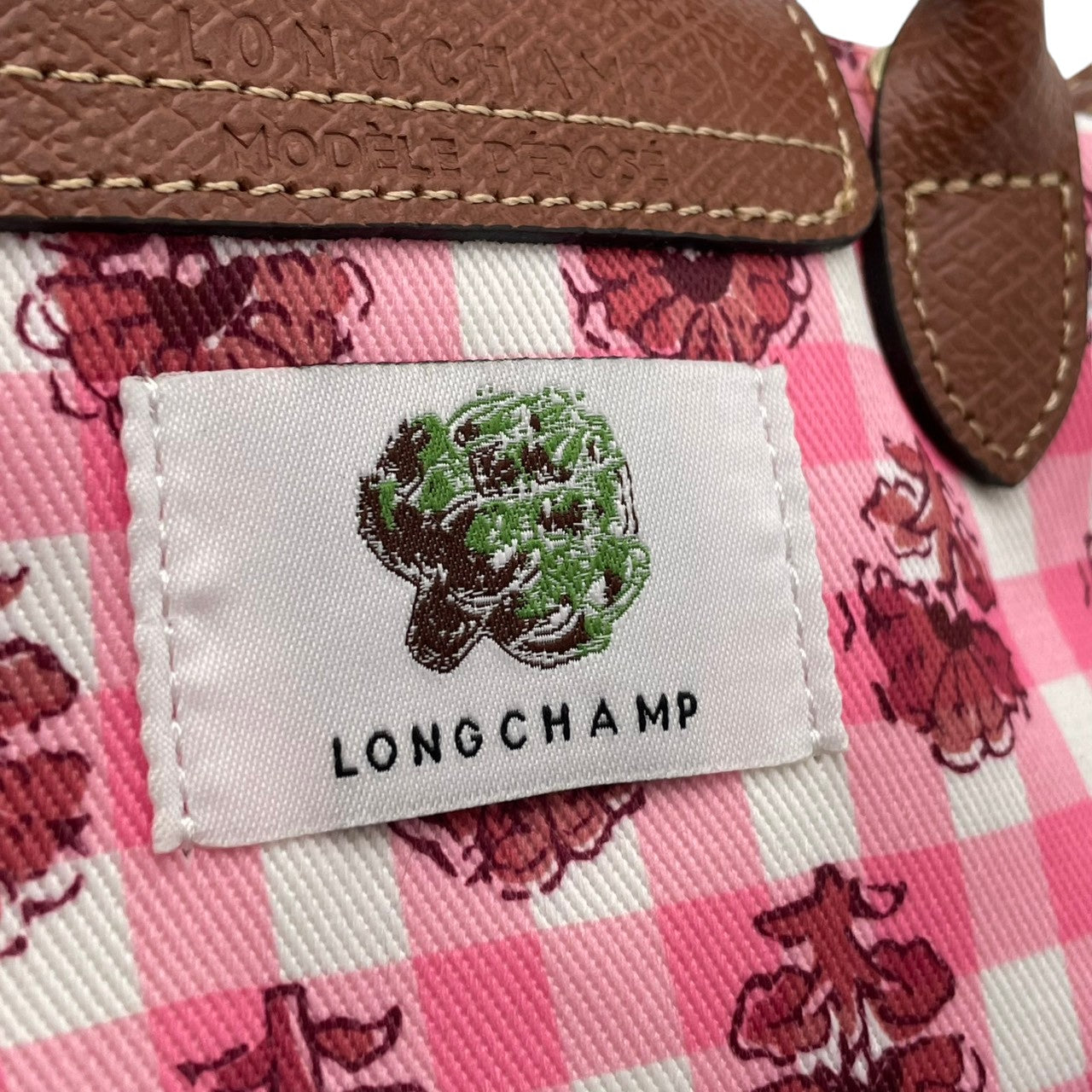 【極美品】ロンシャン ル・プリアージュ コレクション XS ポーチ 2WAY ショルダーバッグ ハンドバッグ ギンガムチェック ピンク ナイロン レザー ミニバッグ ポシェット クロスボディ 旅行 お出かけ デイリー 人気 ブランド おしゃれ 希少 S91