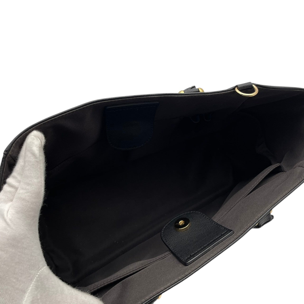 【美品】サマンサタバサ バッグ トートバッグ ハンドバッグ ショルダーバッグ 2WAY カバン 鞄 斜め掛け 肩掛け クロスボディ レザー 本革 ブラック 黒 ゴールド金具 エレガント クラシック 上品 高級感 ビジネス 通勤 通学 お出かけ 旅行 S83