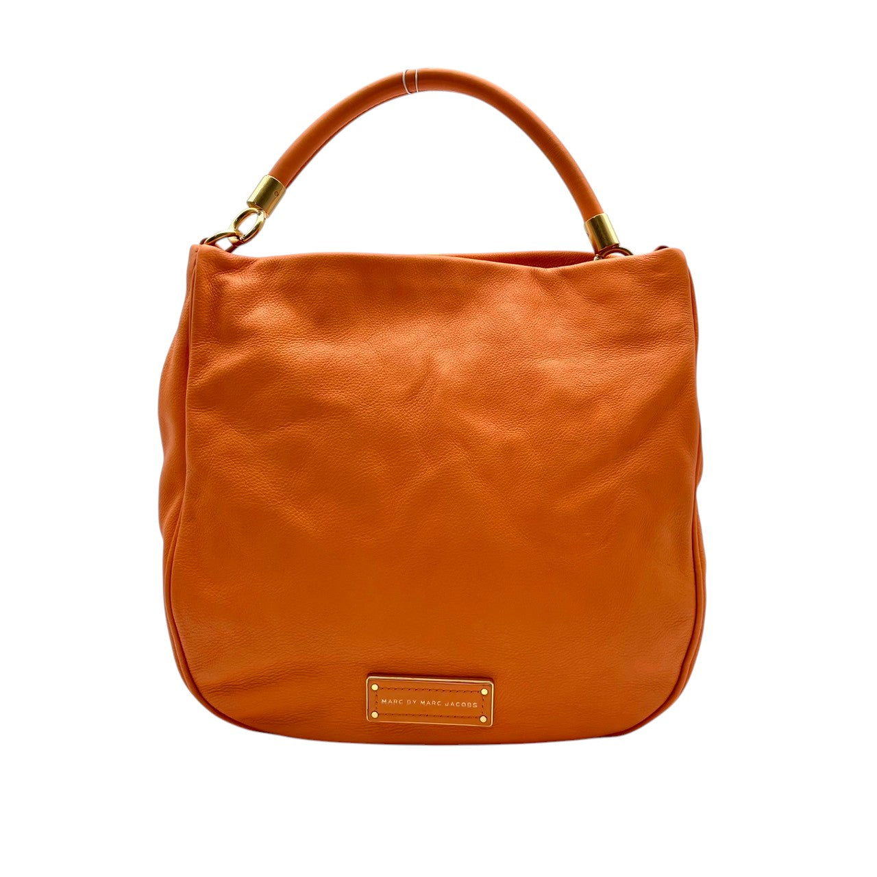 【美品】マークバイマークジェイコブス バッグ ハンドバッグ ショルダーバッグ 2WAY クラシック Q サッチェル 本革 レザー オレンジ ゴールド金具 斜め掛け 肩掛け クラシック エレガント スタイリッシュ 上品 お出かけ 旅行 デイリー 通勤 S10