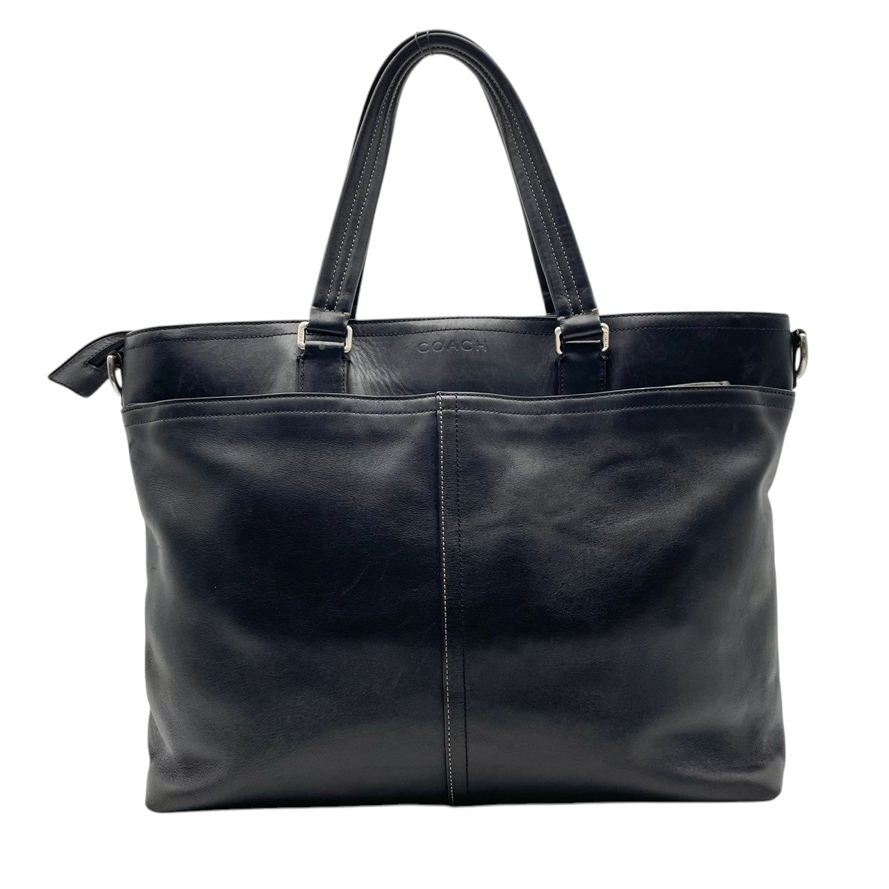 コーチ バッグ レキシントン レザー ビジネス トート ハンドバッグ ショルダーバッグ 2WAY 斜め掛け 肩掛け A4収納 大容量 自立 クロスボディ 本革 ブラック 黒 シルバー金具 通勤 通学 出張 旅行 スタイリッシュ カジュアル メンズ S10