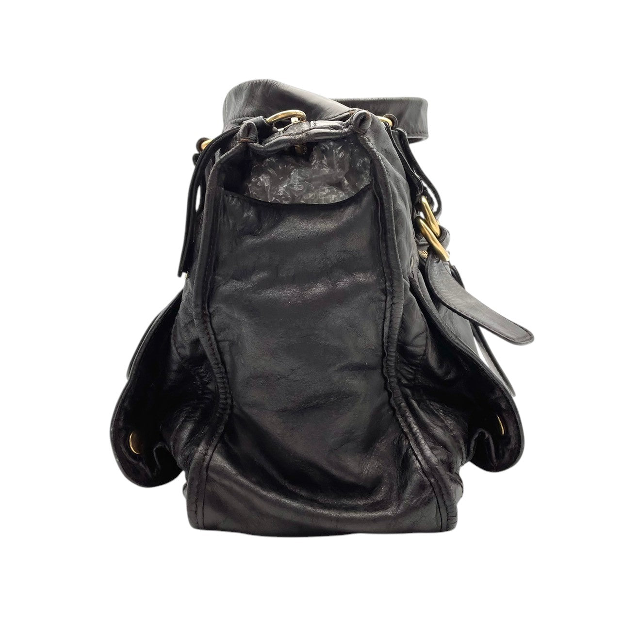 Chloé クロエ バッグ ベイ レザー ハンドバッグ Y2K archive vintage 本革 スムースレザー ブラック 黒 ゴールド金具 エレガント クラシック スタイリッシュ カジュアル 上品 ボストンバッグ 大容量 S9