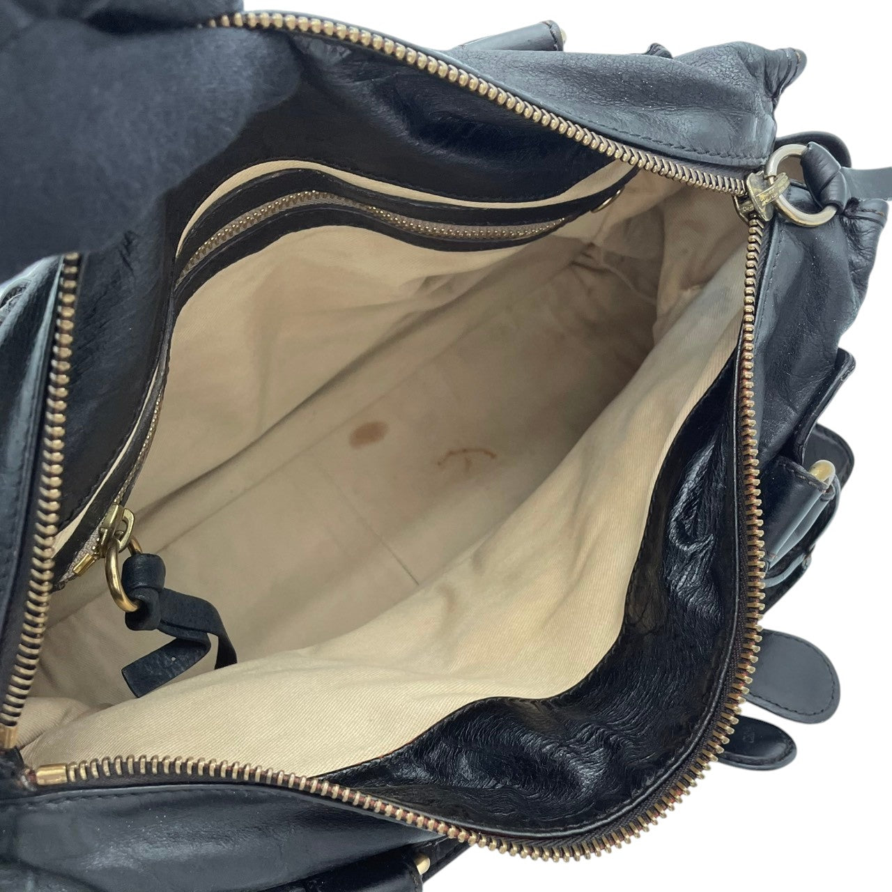 Chloé クロエ バッグ ベイ レザー ハンドバッグ Y2K archive vintage 本革 スムースレザー ブラック 黒 ゴールド金具 エレガント クラシック スタイリッシュ カジュアル 上品 ボストンバッグ 大容量 S9
